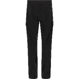 Black Cotton Cargo Pants