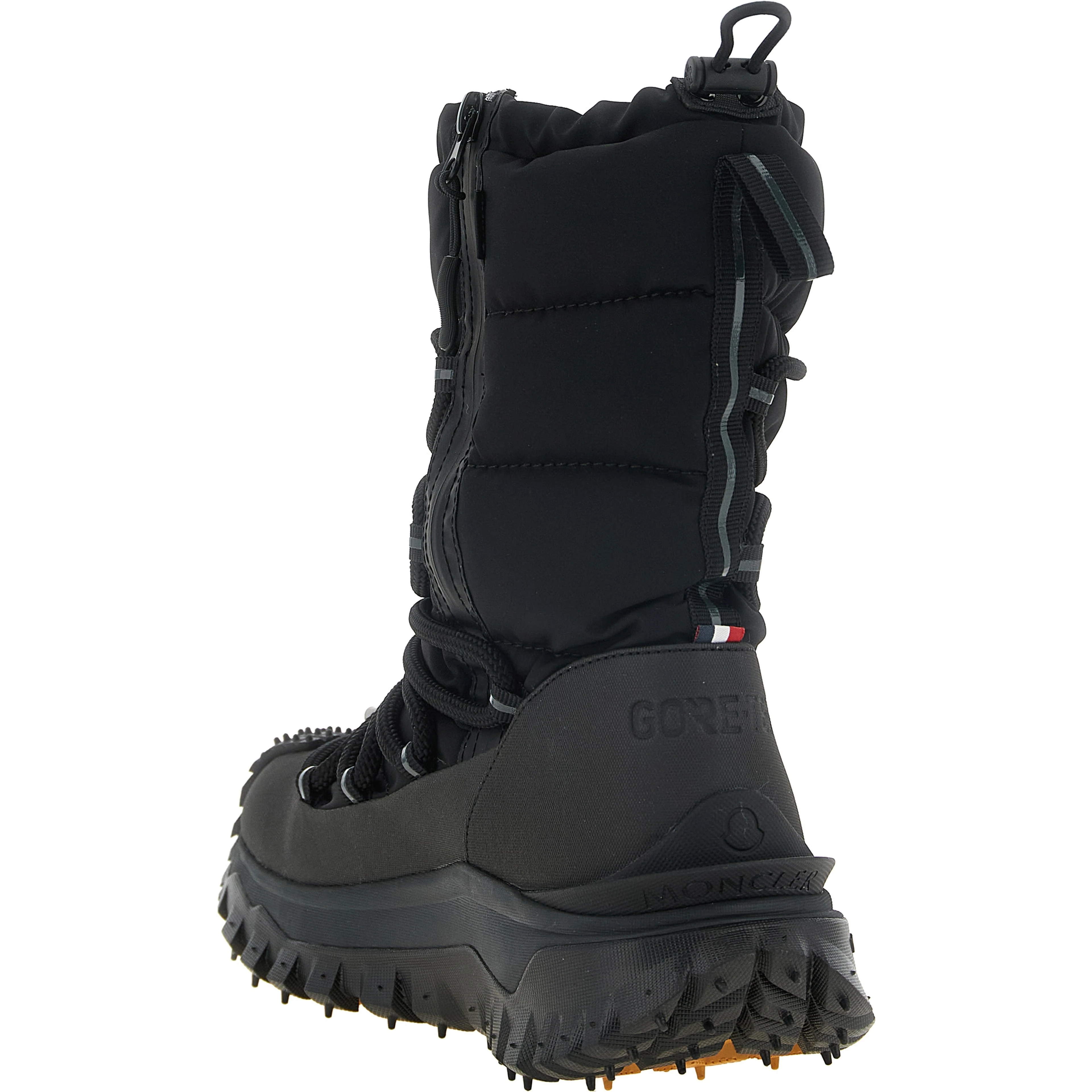 Black Polyamide Lace-Up Boots