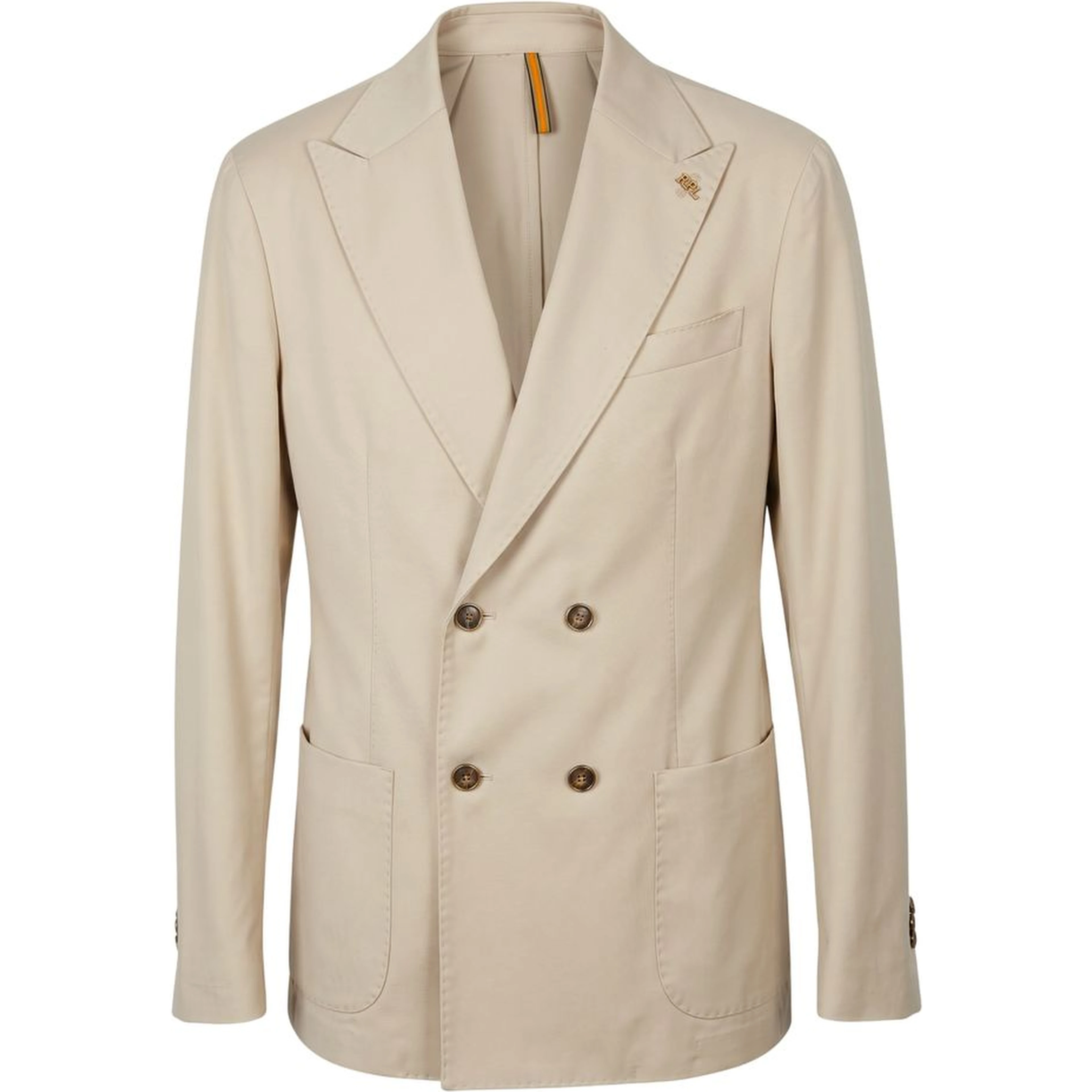 Beige Viscose Men Jacket