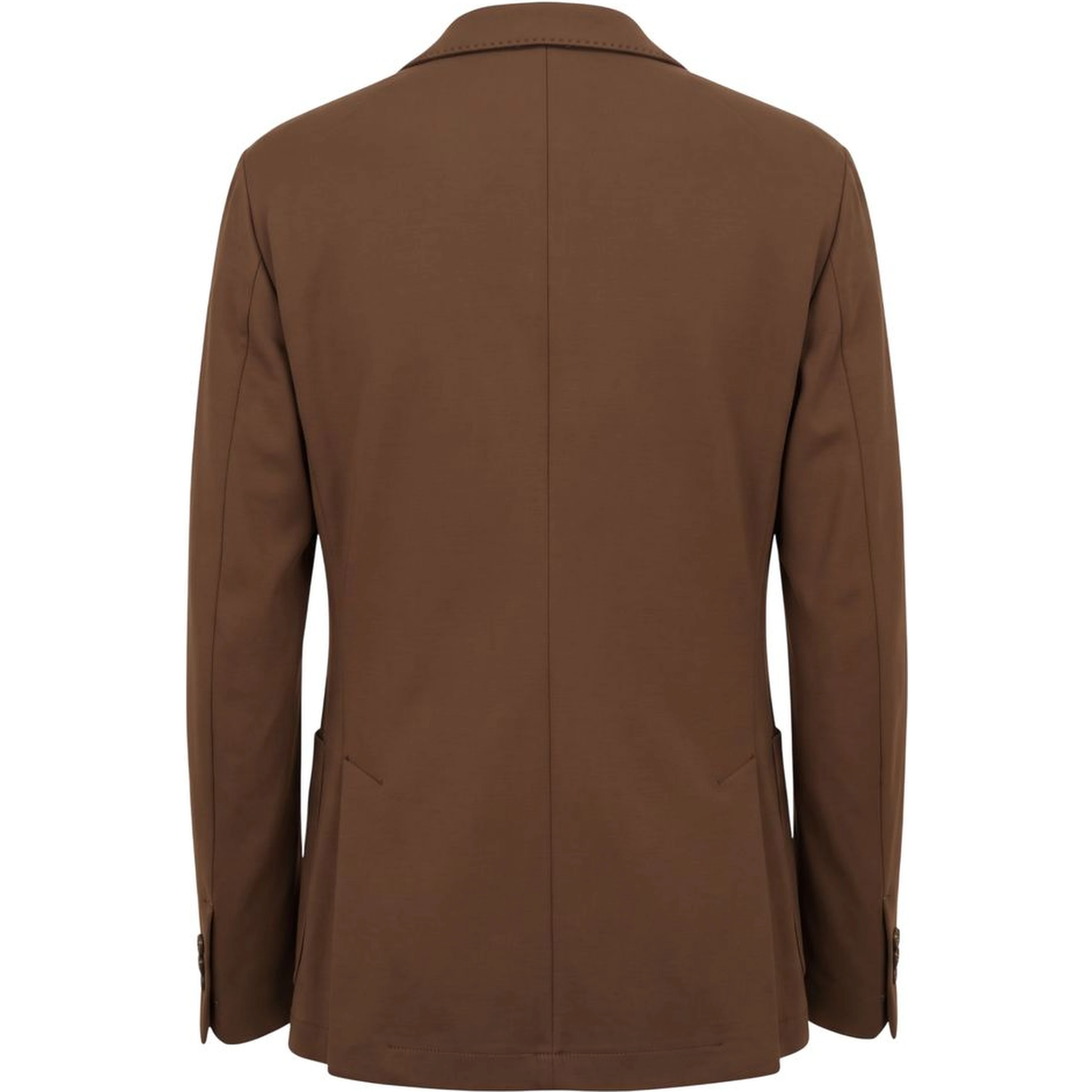 Brown Viscose Men Jacket