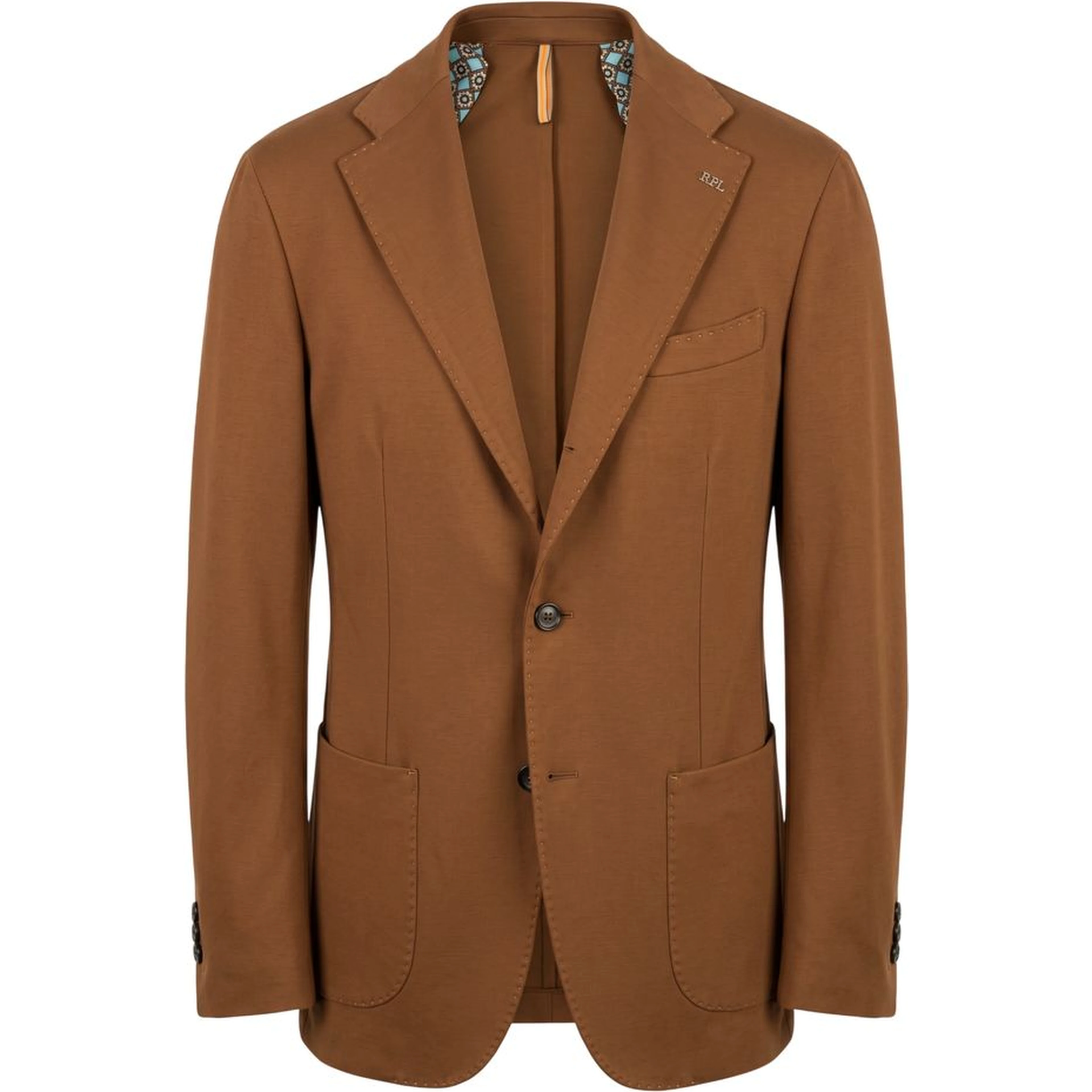 Brown Viscose Men Jacket