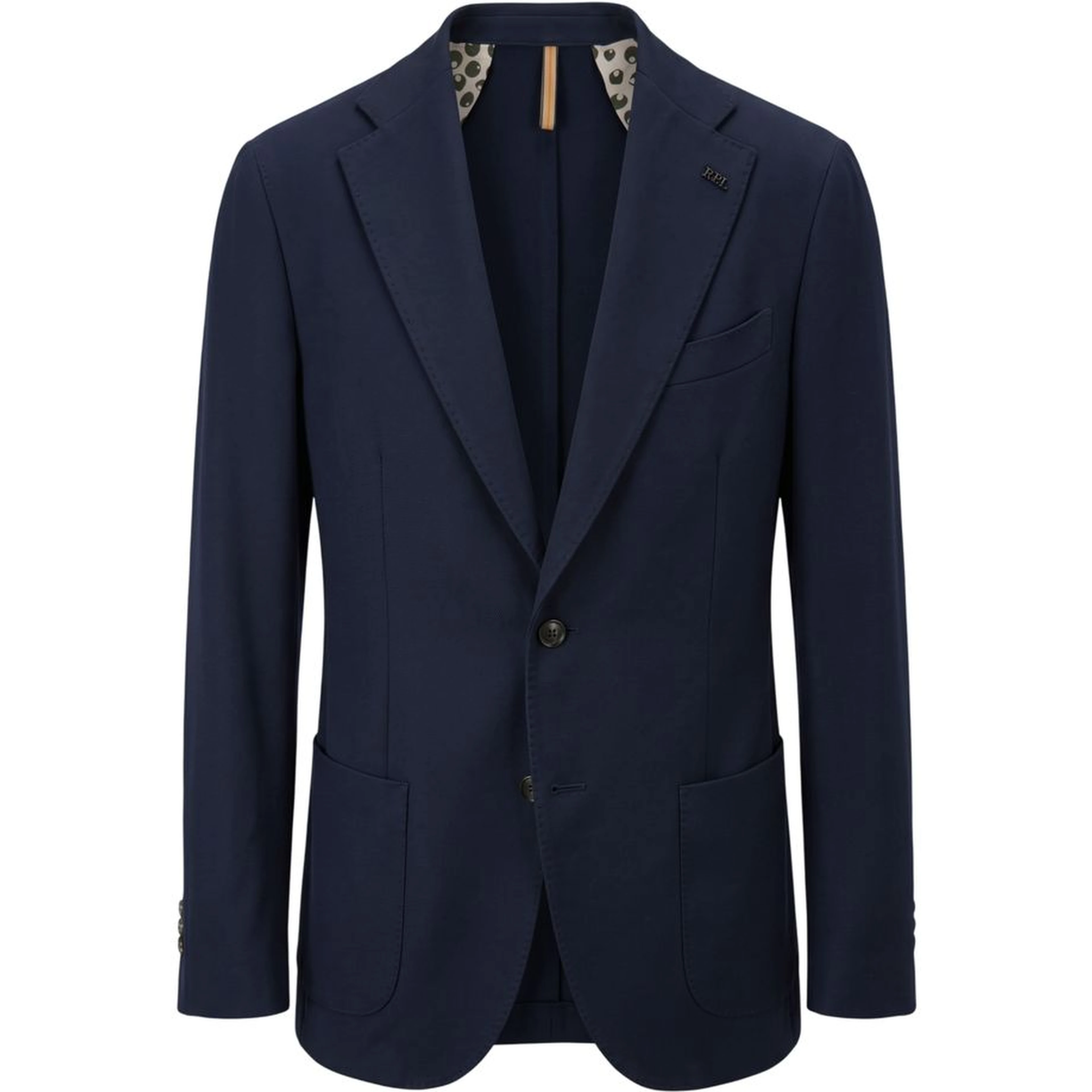 Blue Polyester Men Jacket