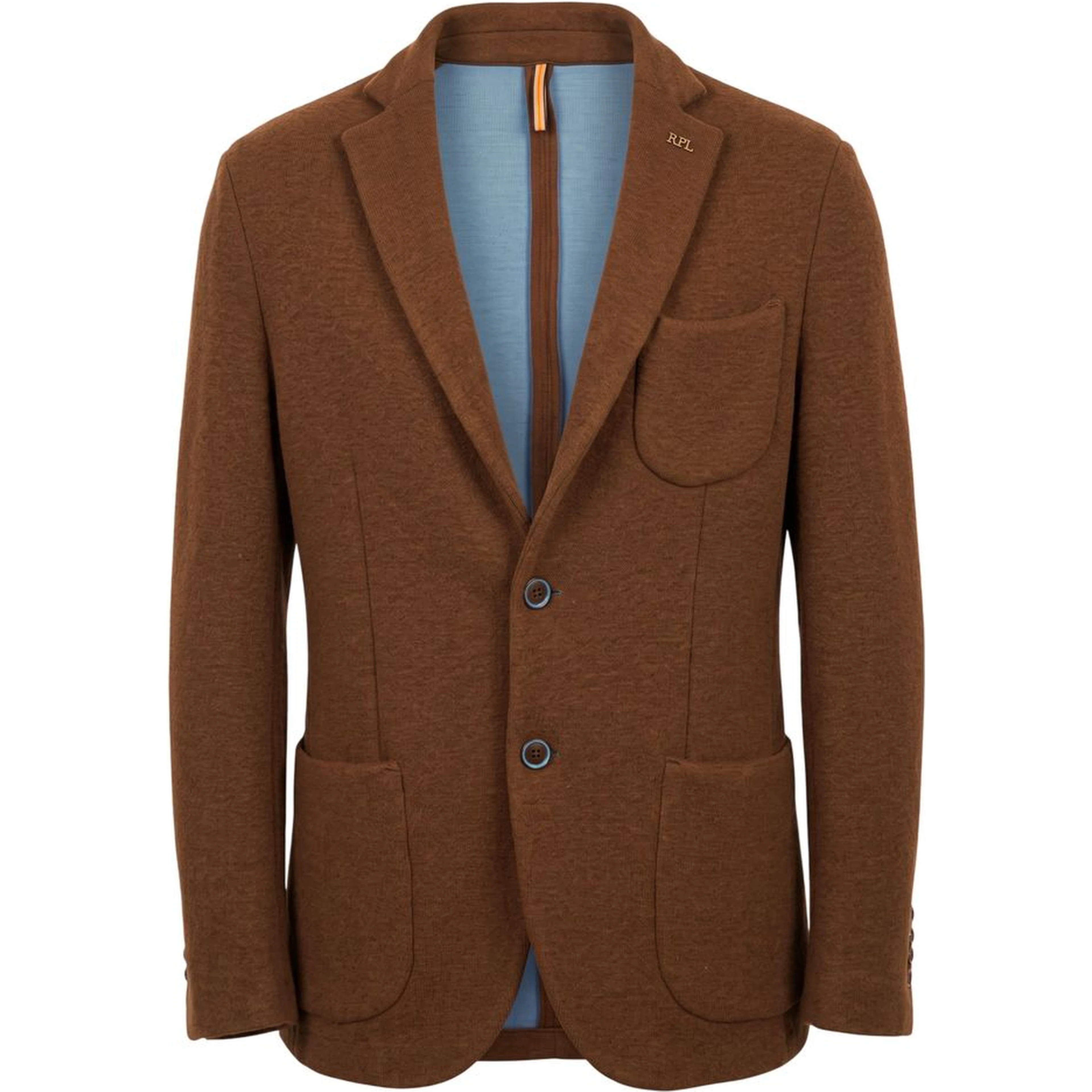 Brown Viscose Men Jacket