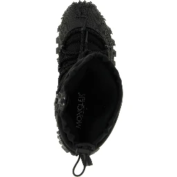 Black Polyamide Lace-Up Boots