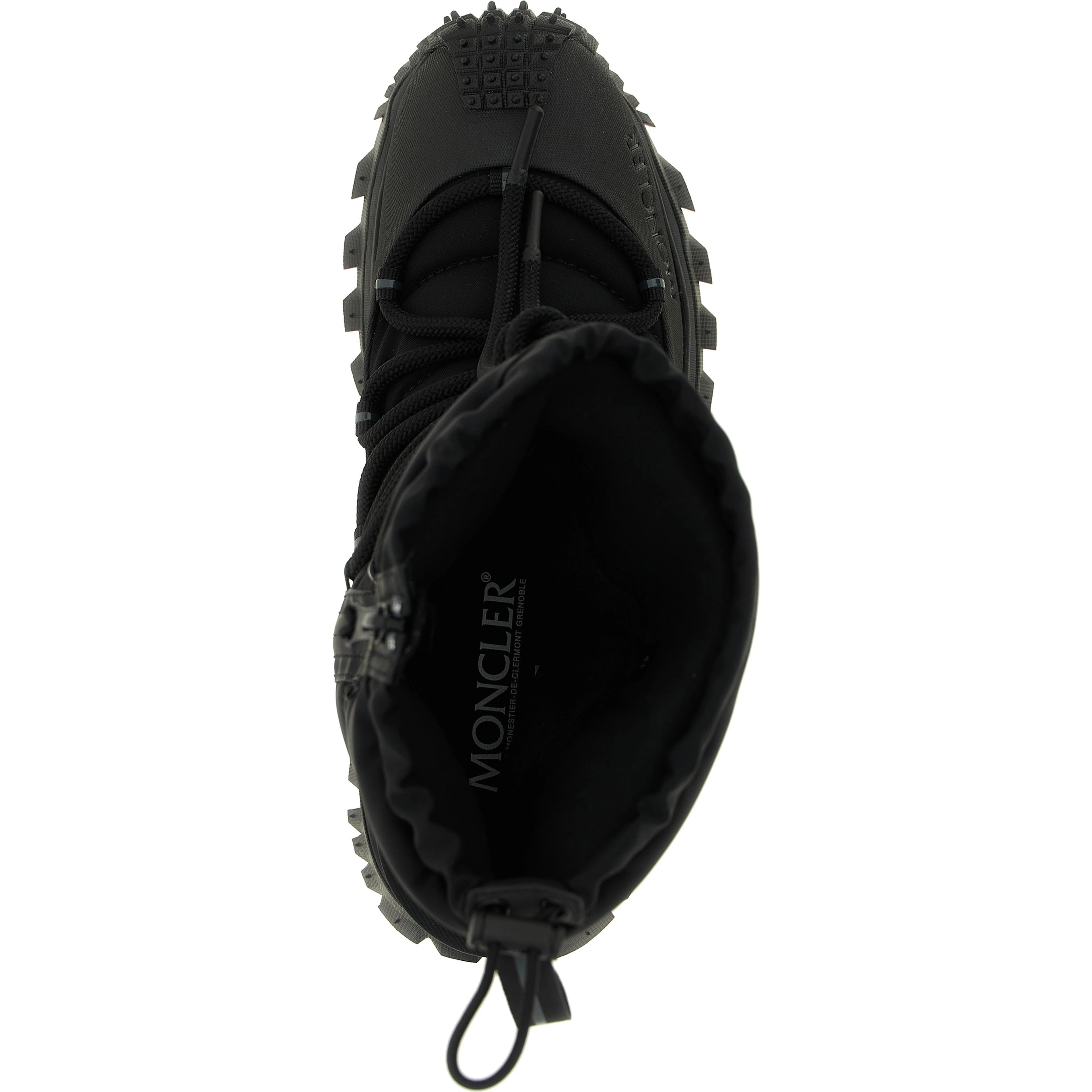 Black Polyamide Lace-Up Boots