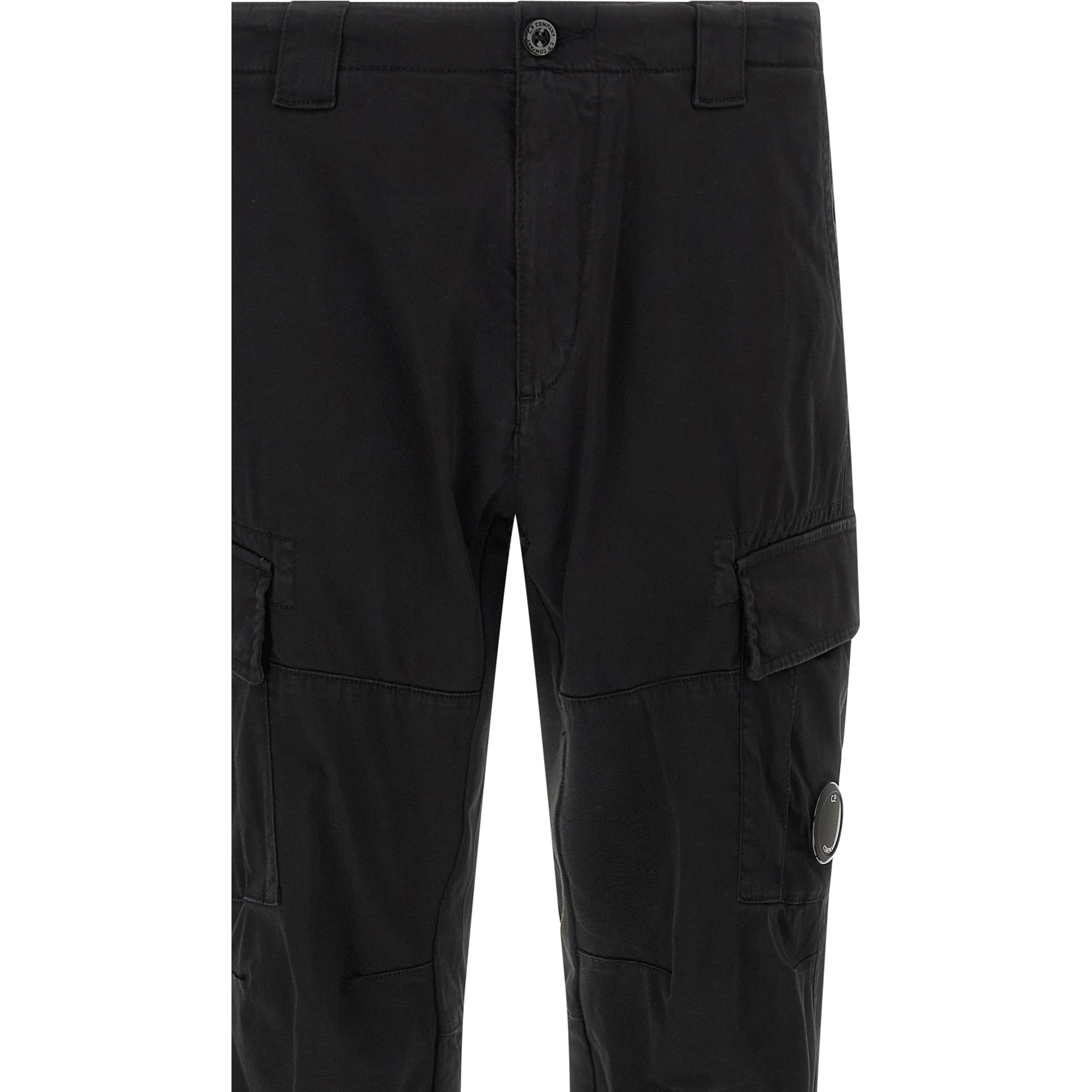 Black Cotton Cargo Pants