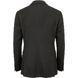 Black Polyester Men Jacket