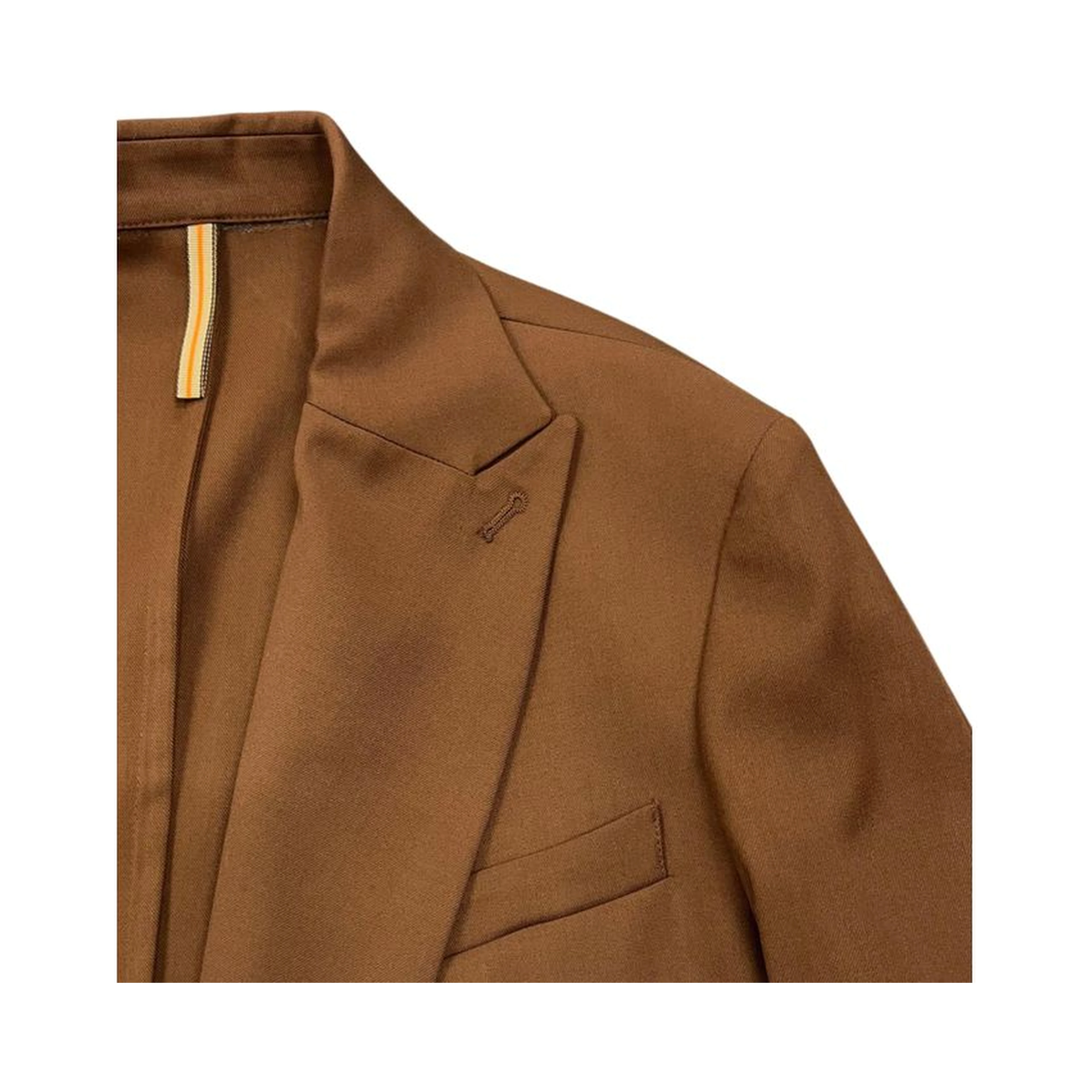 Brown Viscose Men Jacket