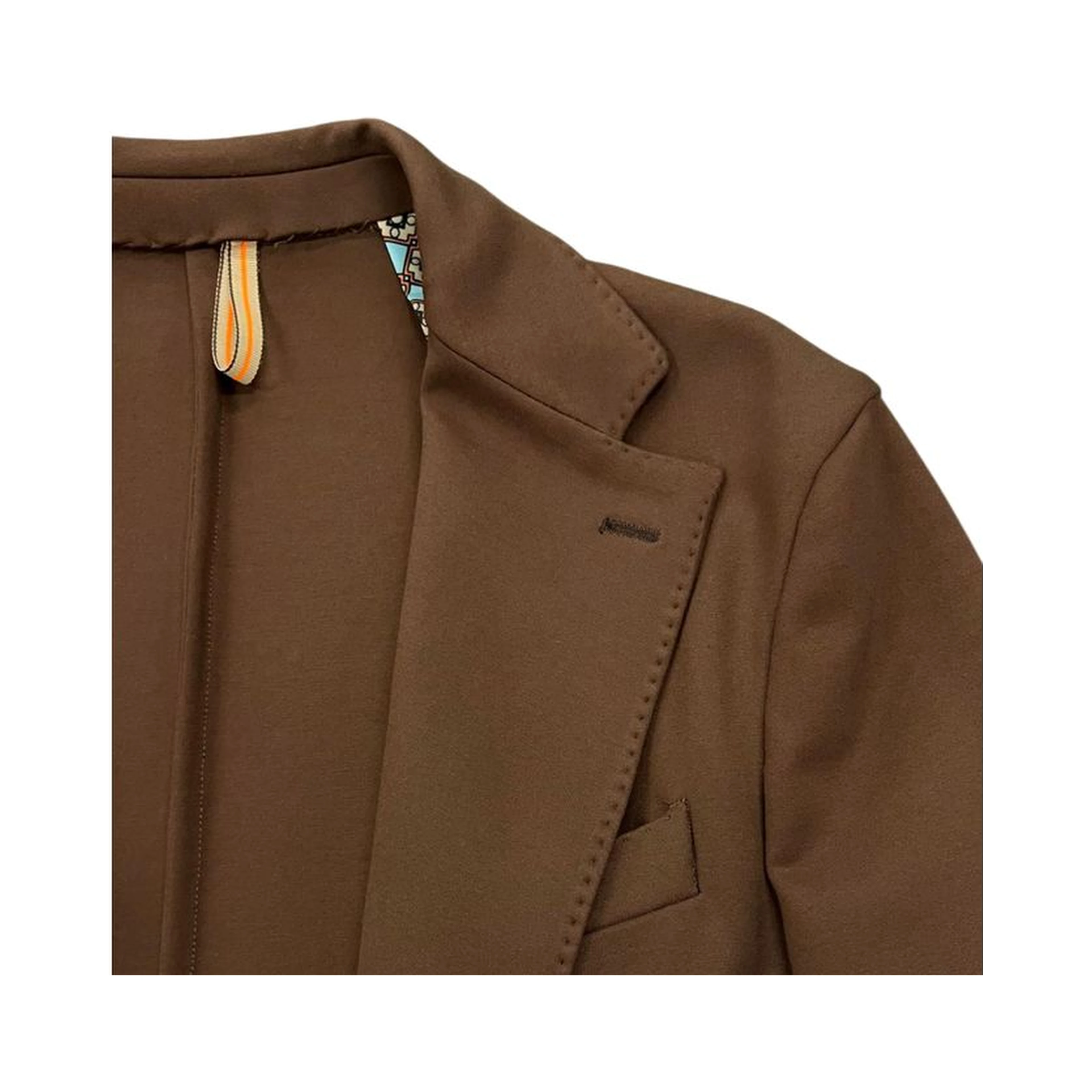 Brown Viscose Men Jacket