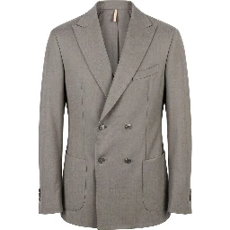 Grey Viscose Men Jacket