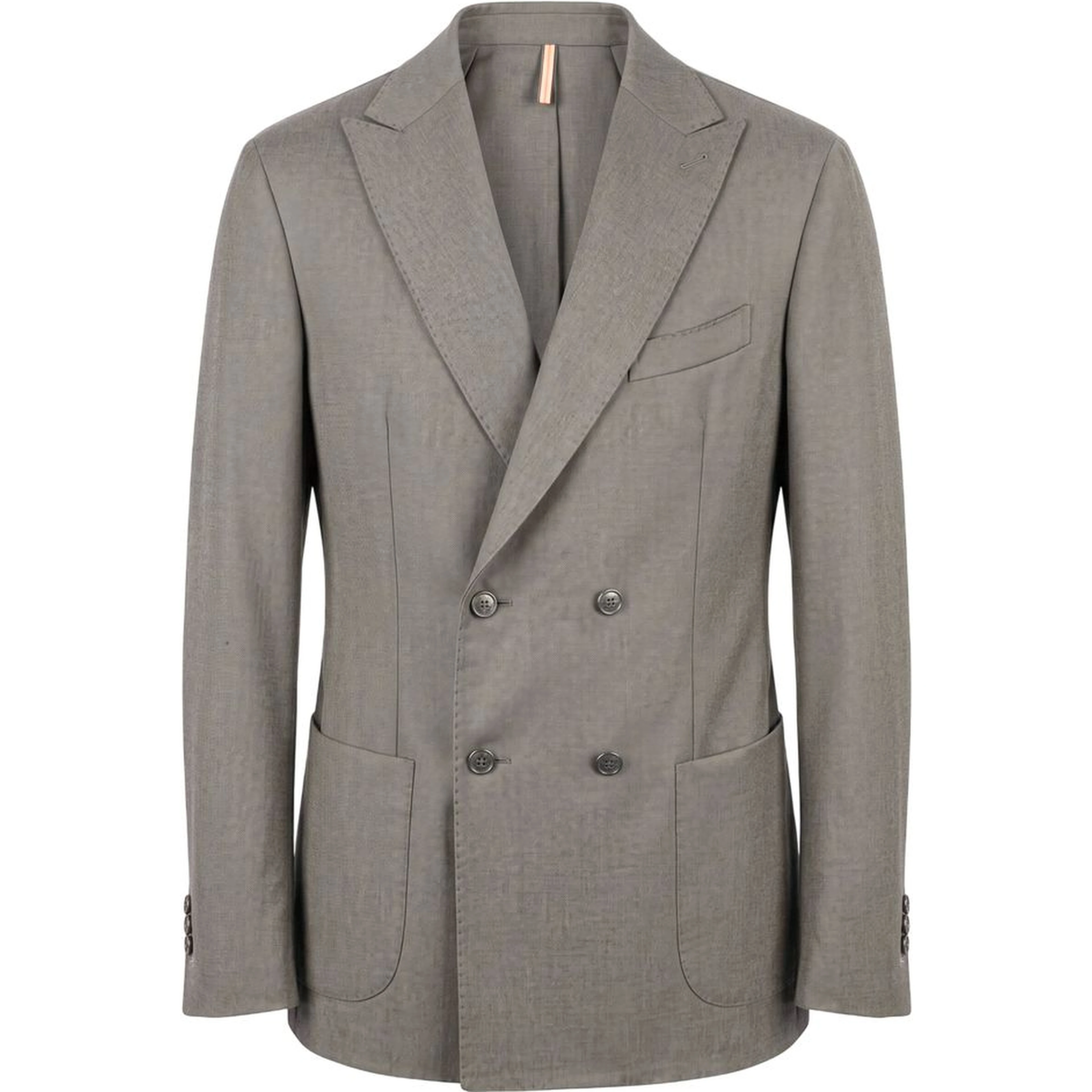 Grey Viscose Men Jacket