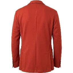 Red Polyester Men Jacket