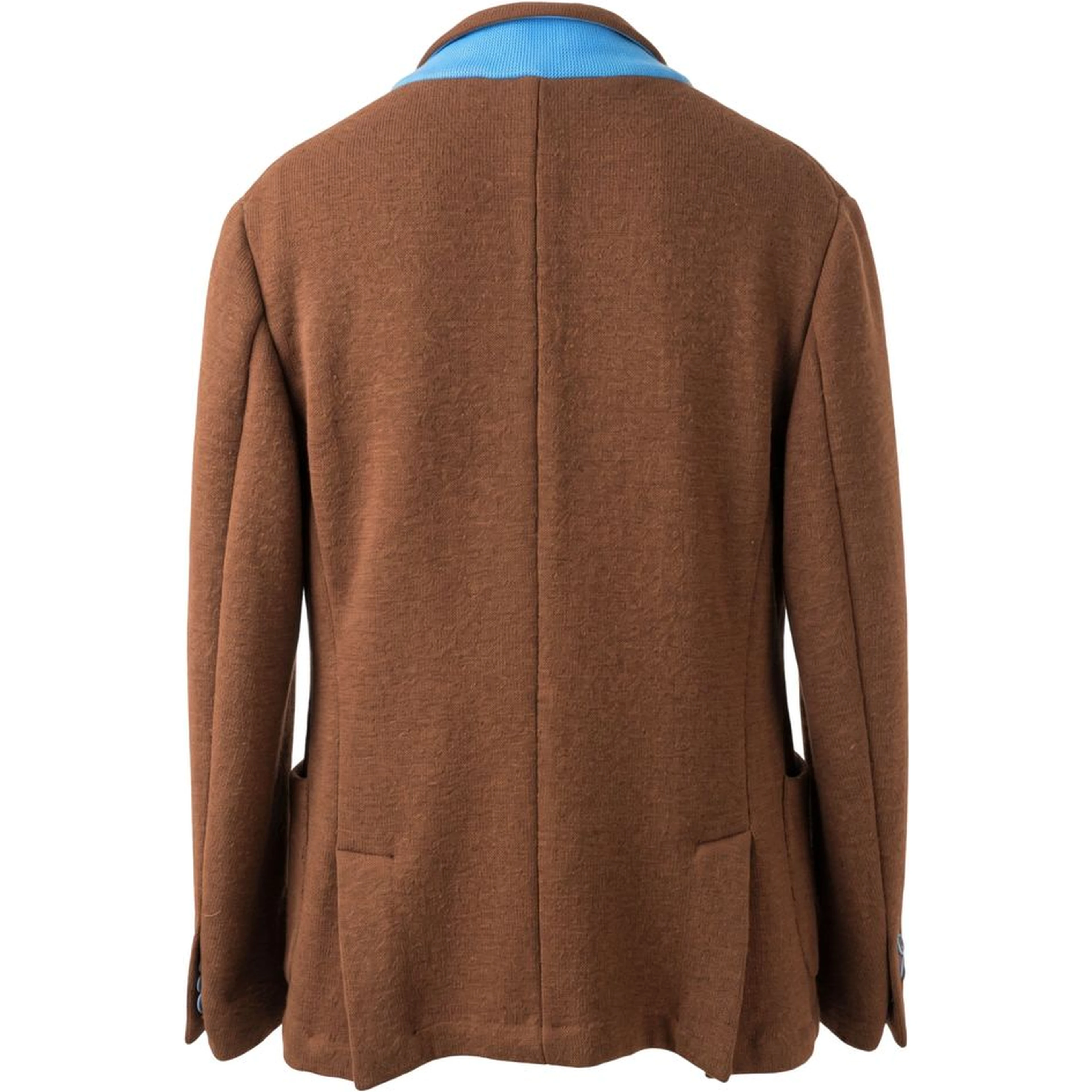 Brown Viscose Men Jacket