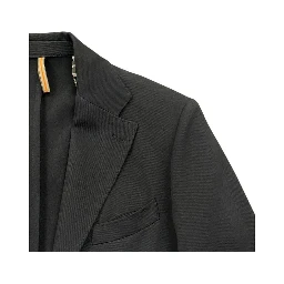 Black Polyester Men Jacket