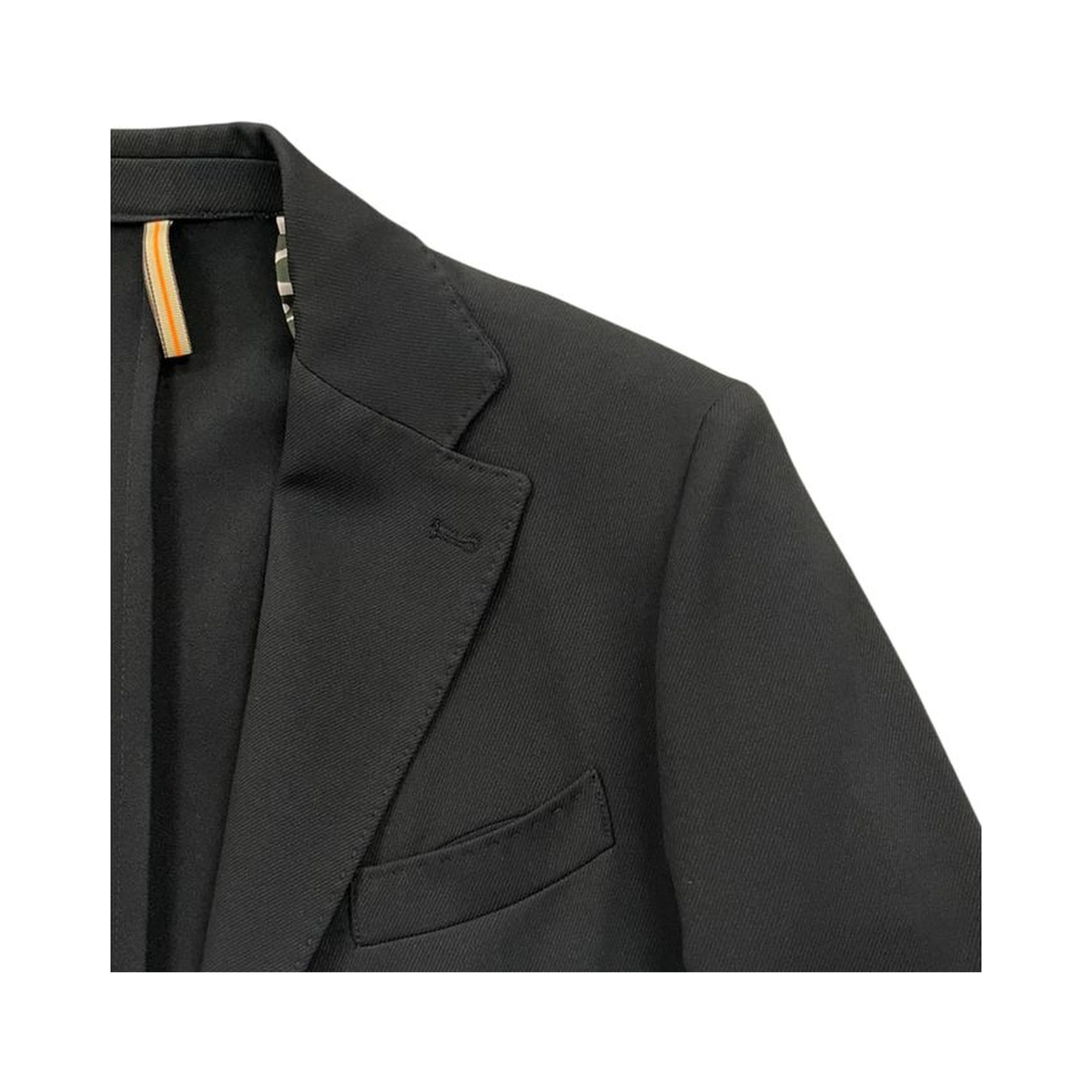 Black Polyester Men Jacket