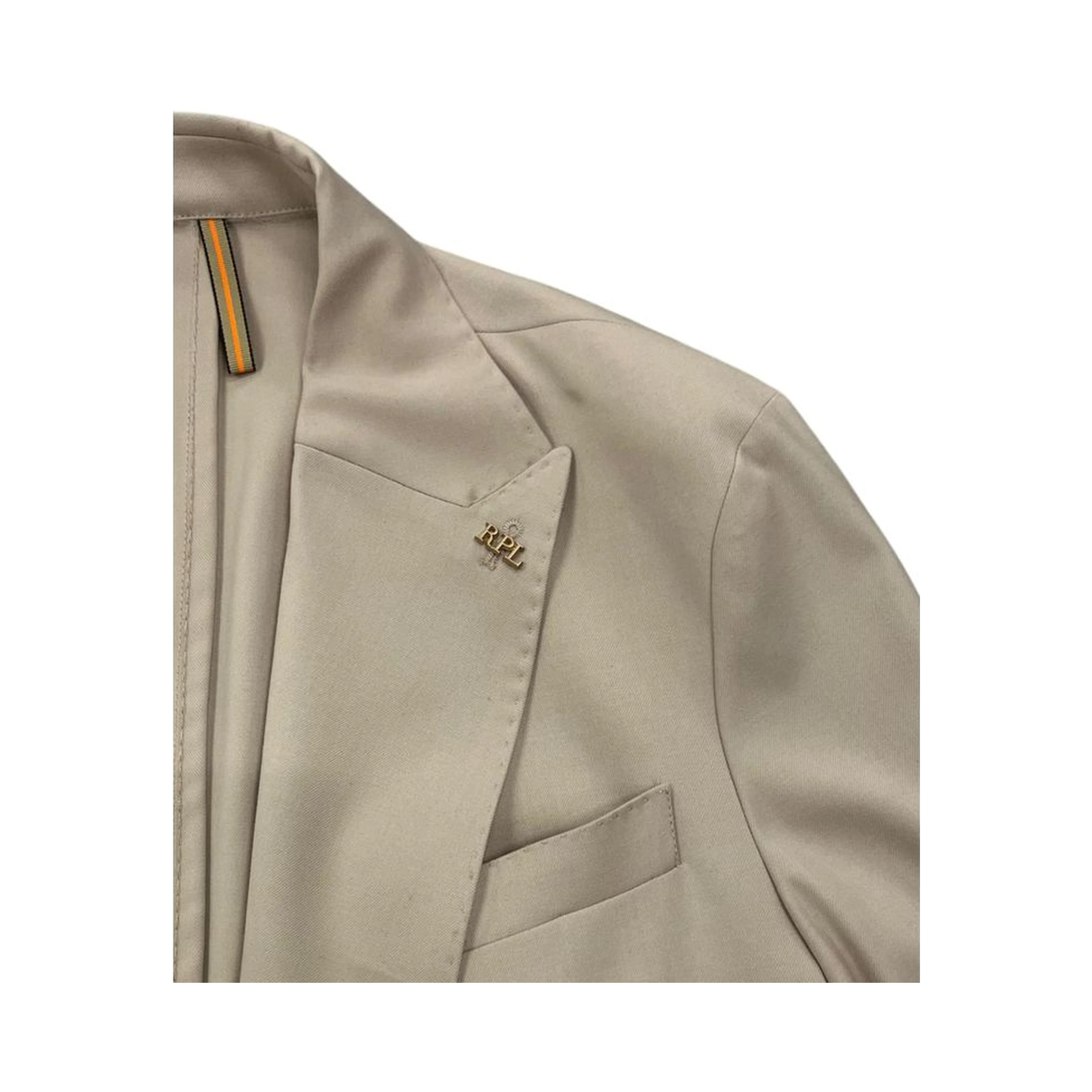 Beige Viscose Men Jacket