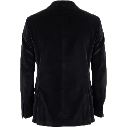 Black Cotton Men Jacket