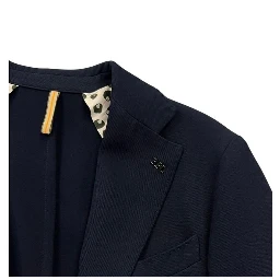 Blue Polyester Men Jacket