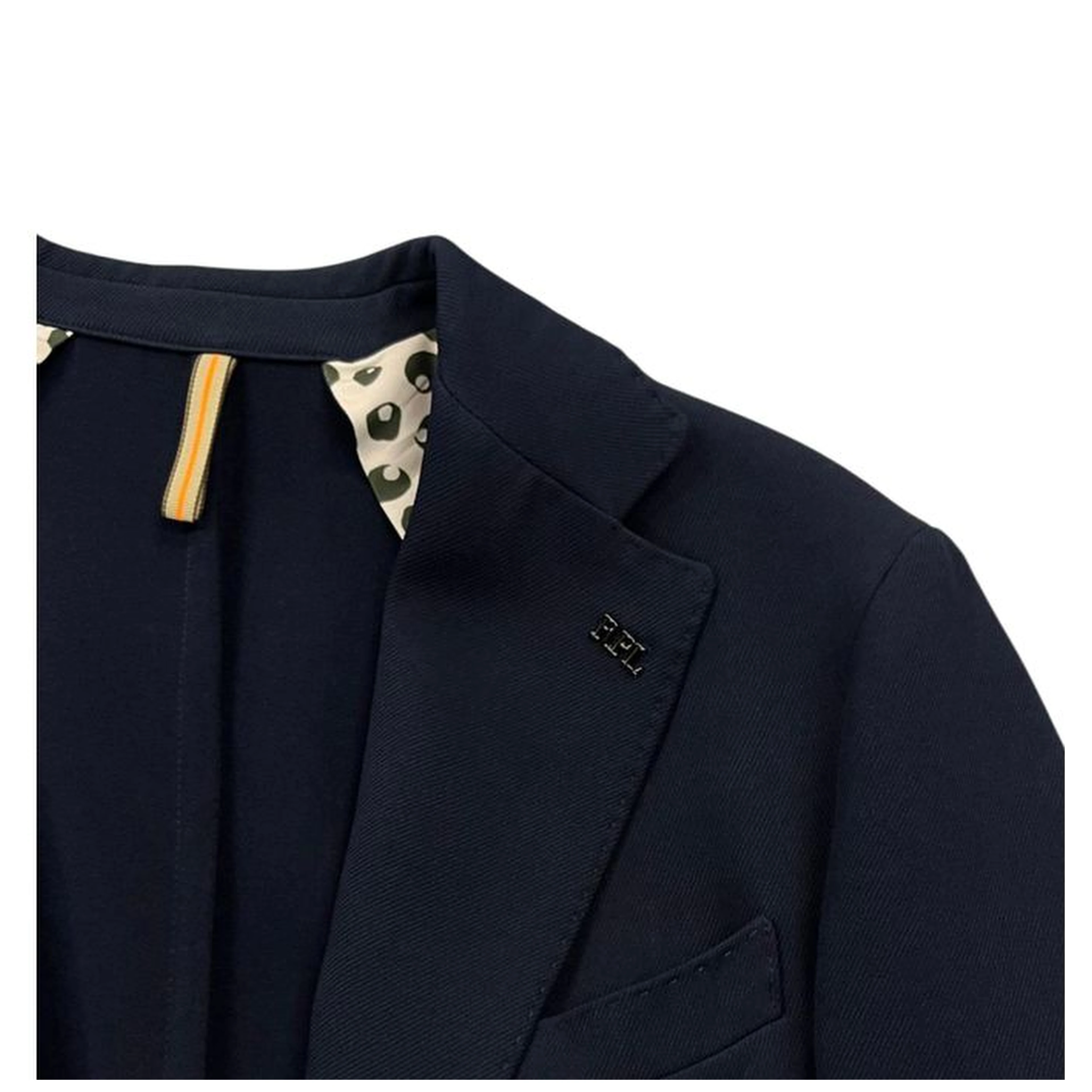 Blue Polyester Men Jacket