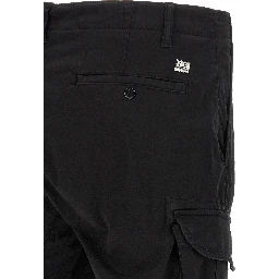 Black Cotton Cargo Pants
