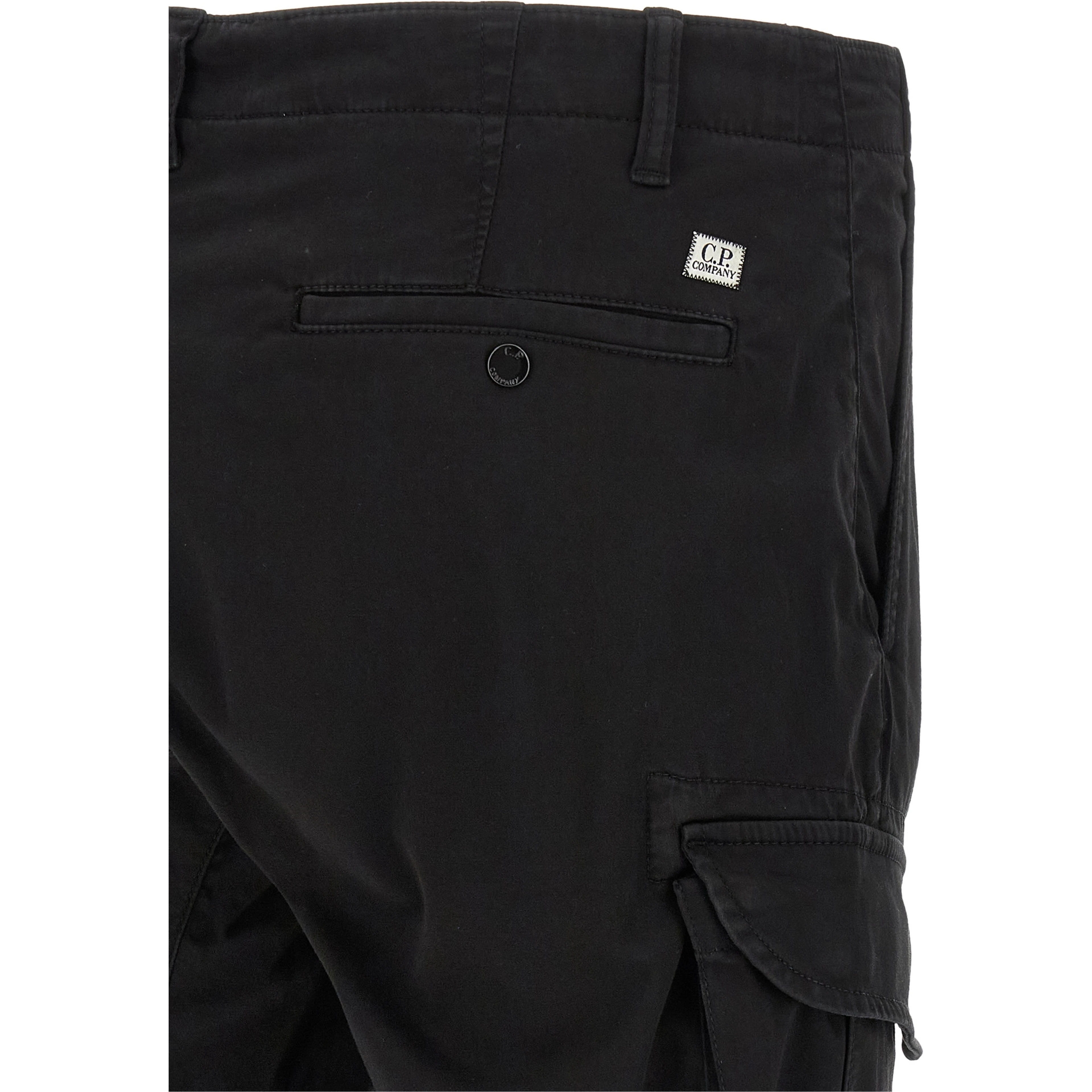 Black Cotton Cargo Pants