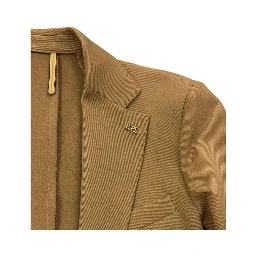 Brown Acetate Men Jacket
