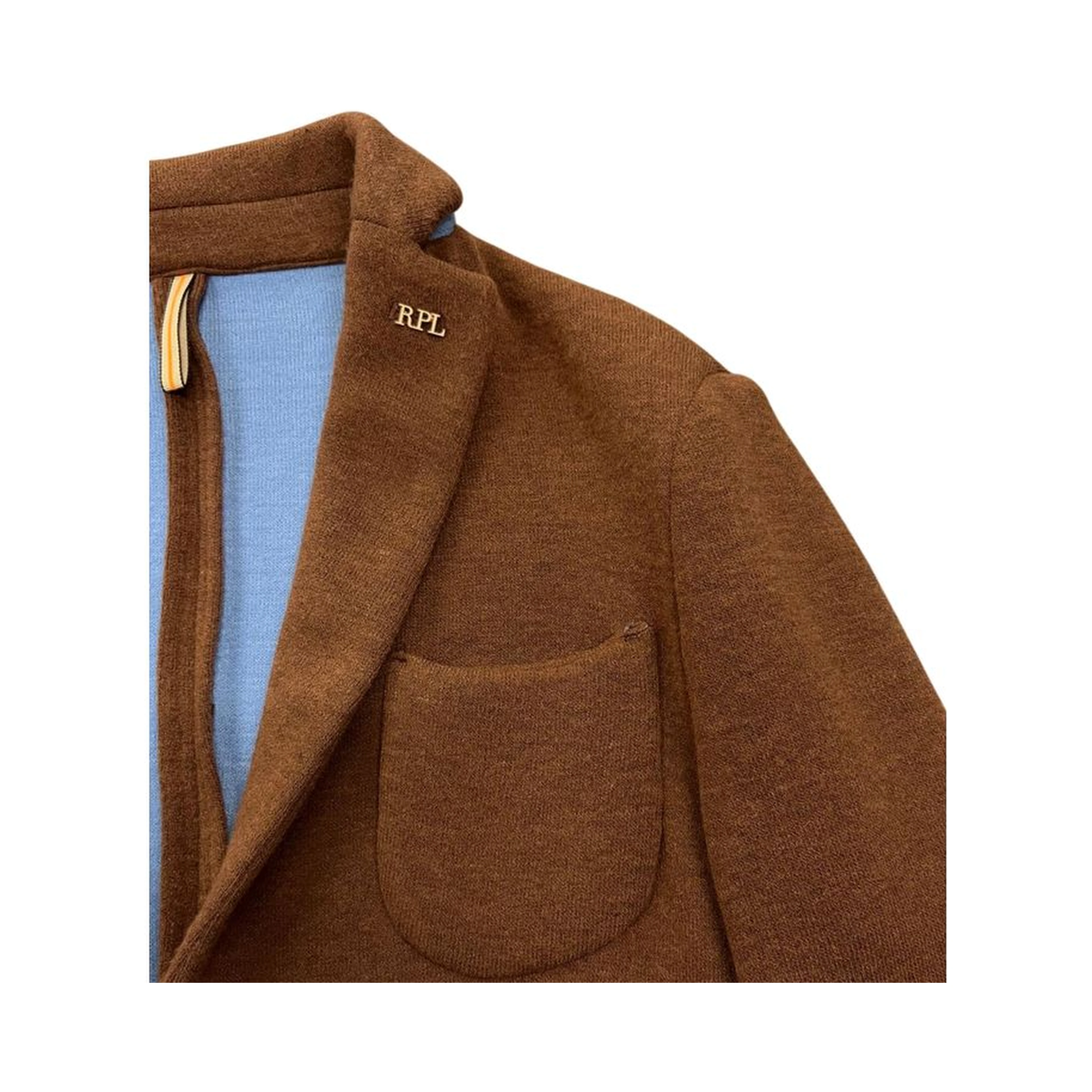 Brown Viscose Men Jacket