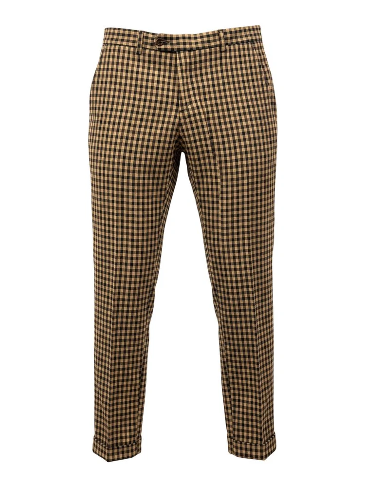 Brown Viscose Men Pant