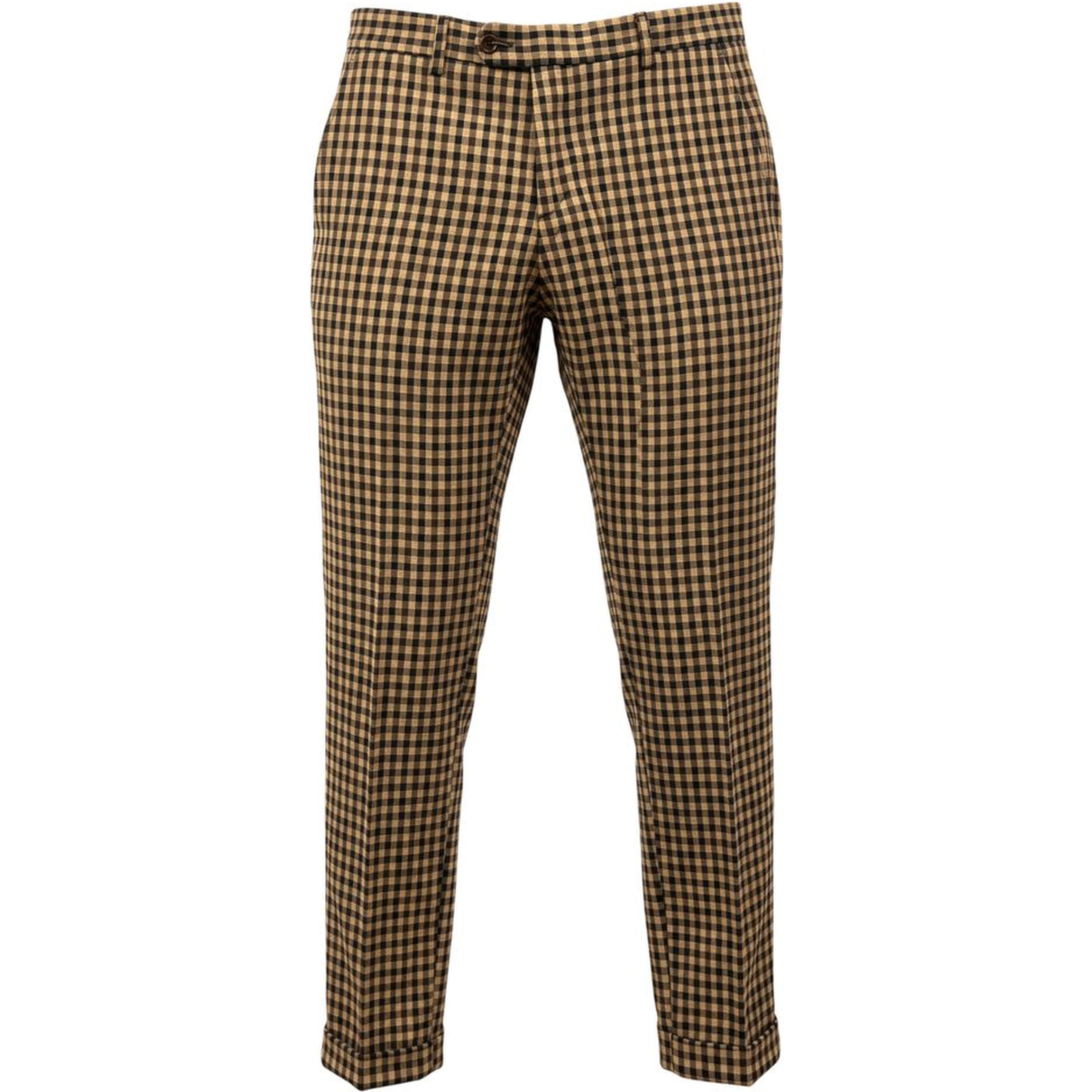 Brown Viscose Men Pant