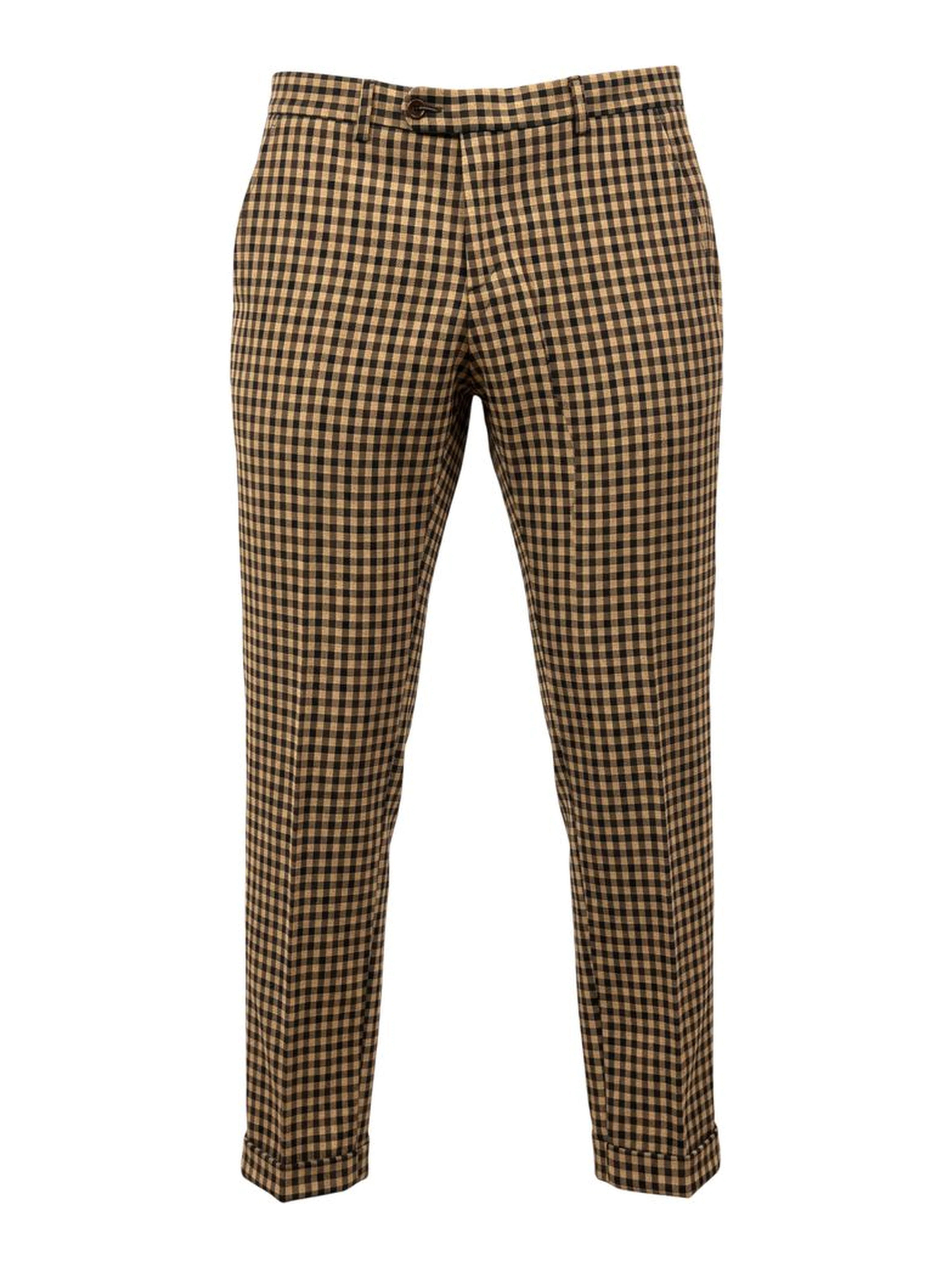 Brown Viscose Men Pant