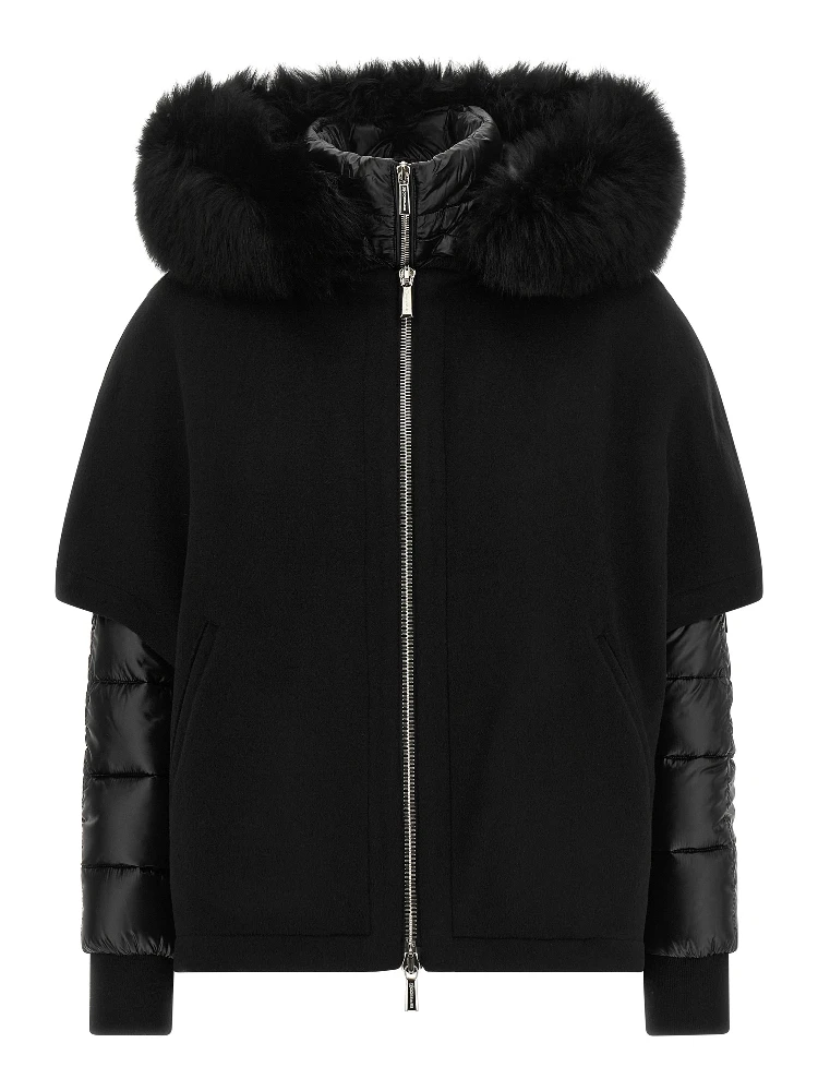 Black Wool Shell Jacket