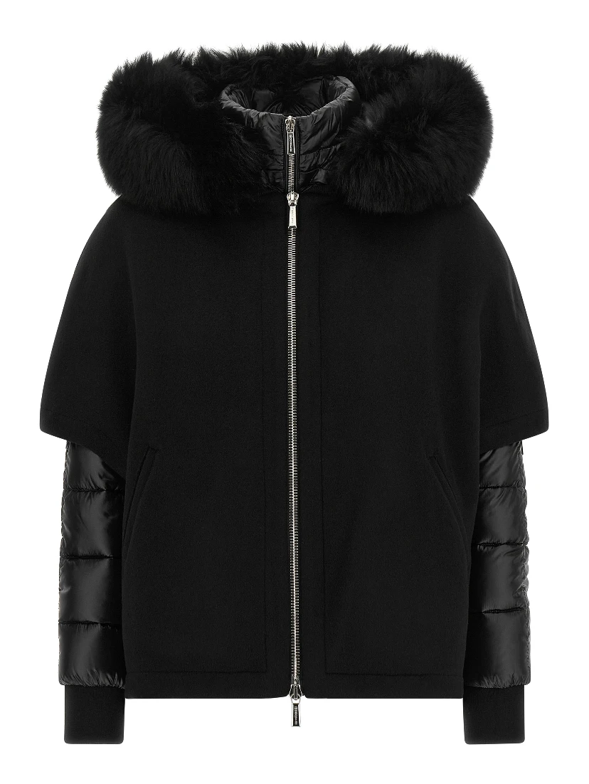 Black Wool Shell Jacket