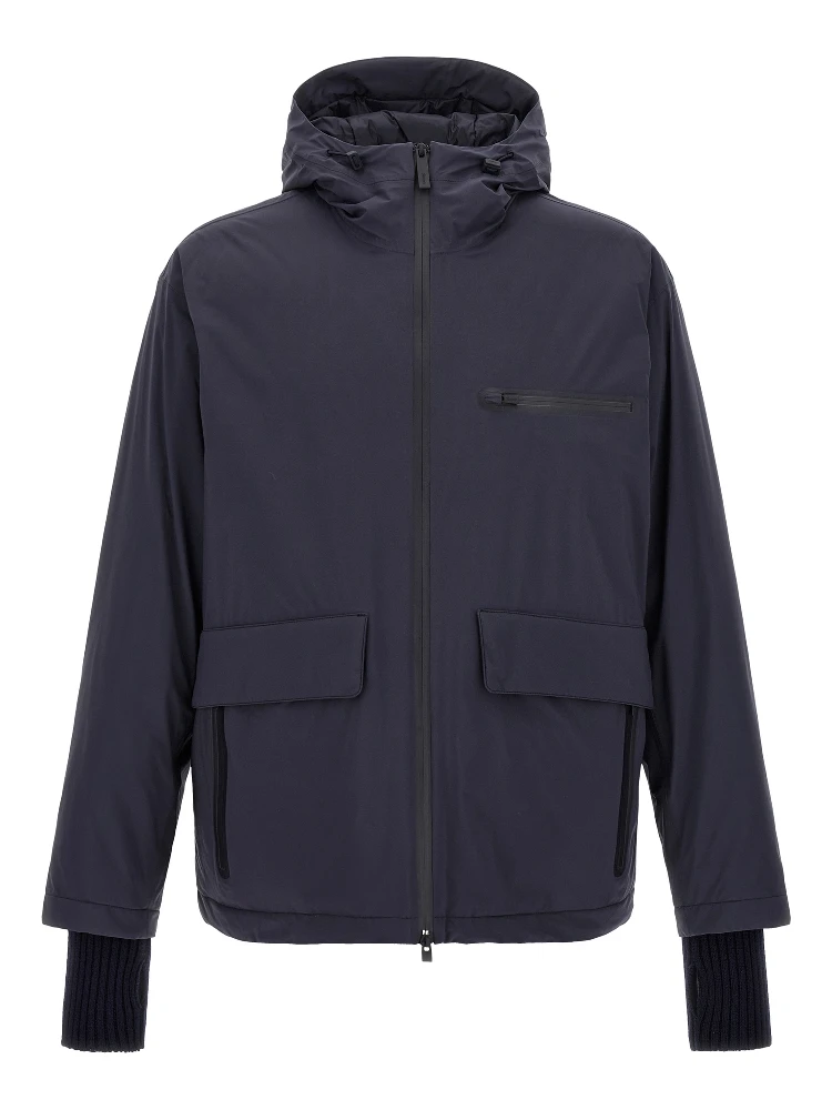 Blue Polyamide Shell Jacket