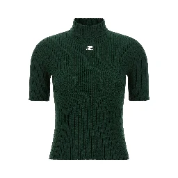 Bicolor Viscose Turtleneck