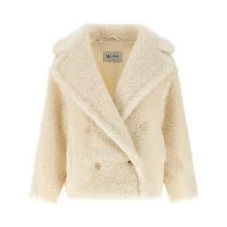 White Alpaca Leather Coat