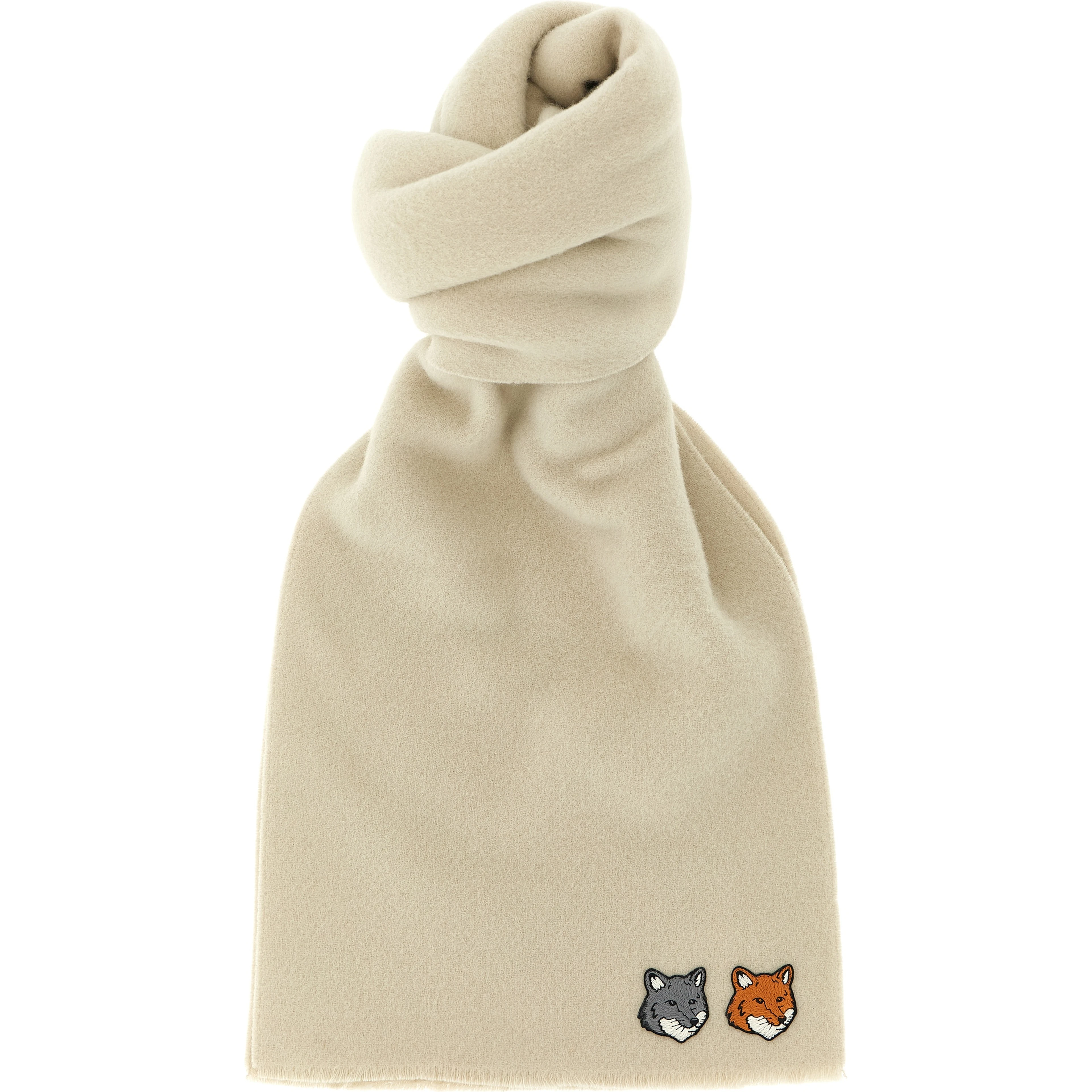 White Virgin Wool Scarf