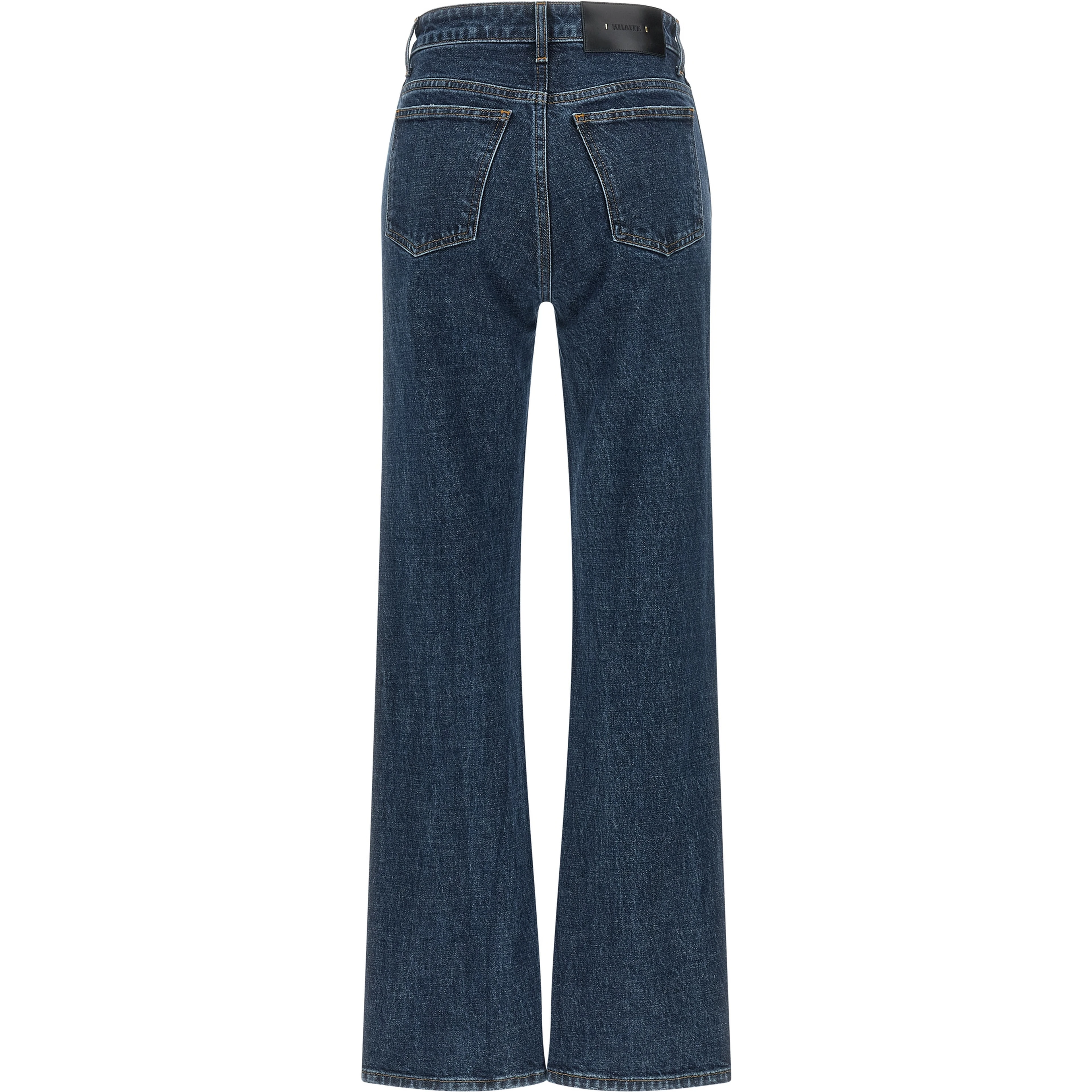 Blue Cotton Straight-Leg Jeans