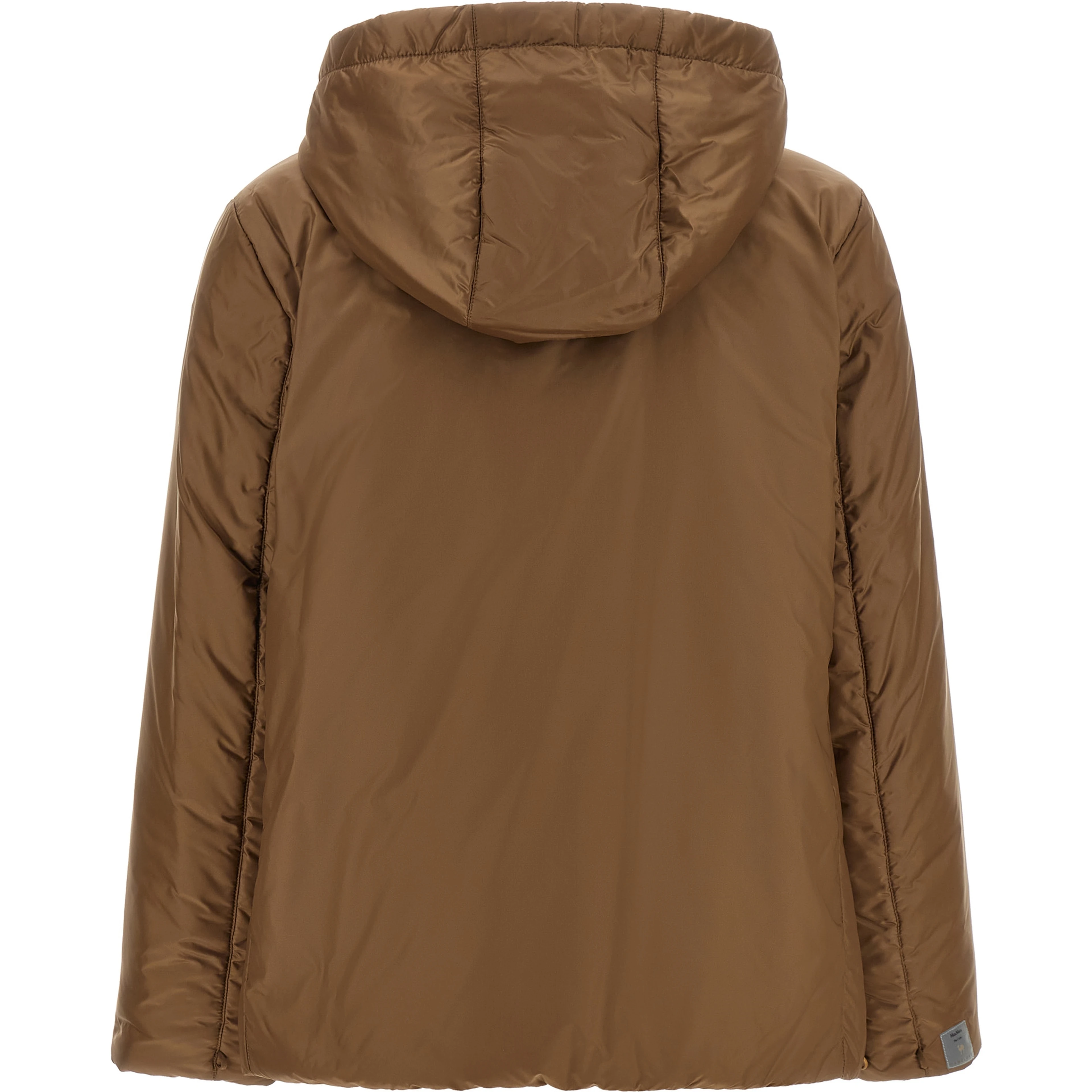 Brown Polyester Full-Length Jacket