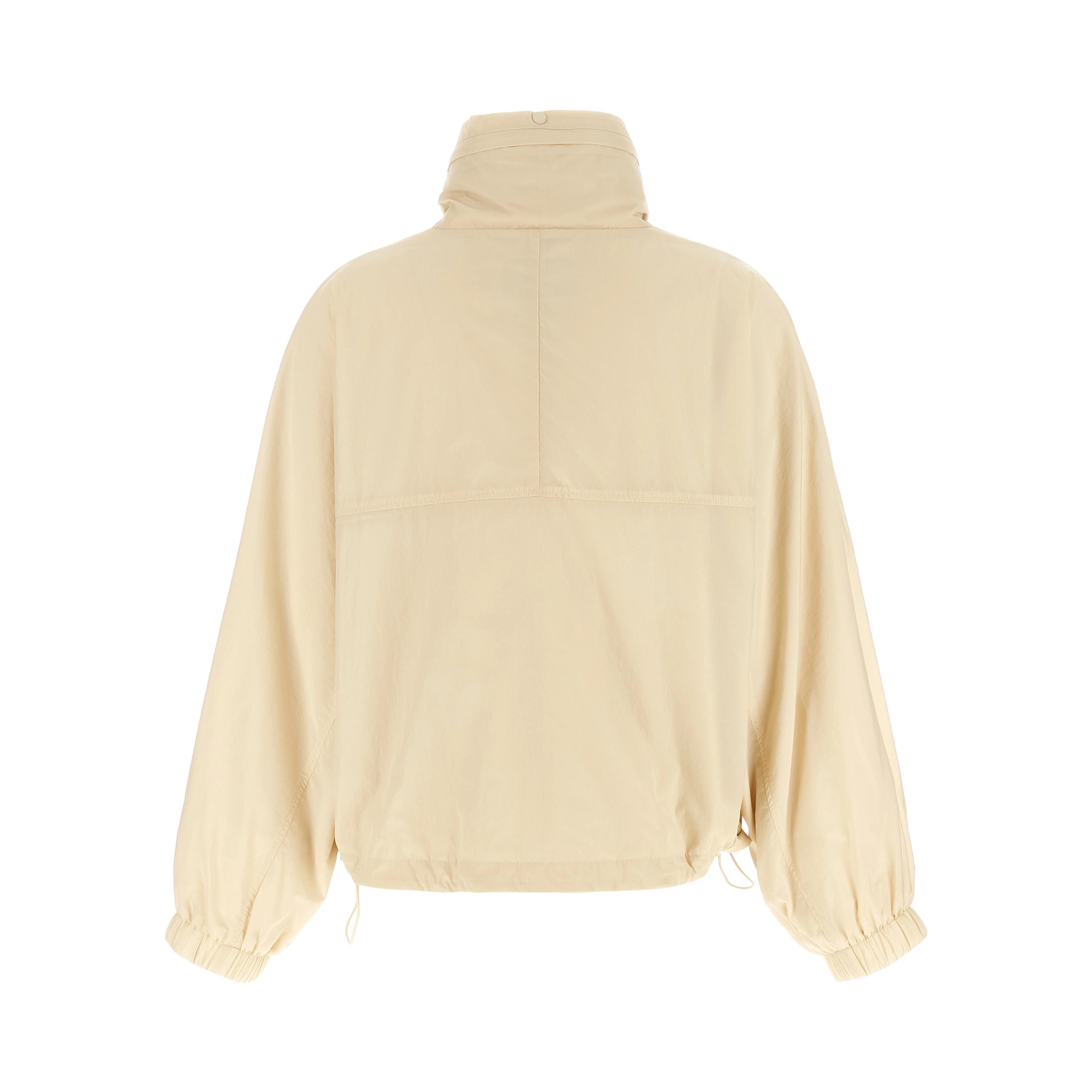 Beige Polyamide Full-Length Jacket