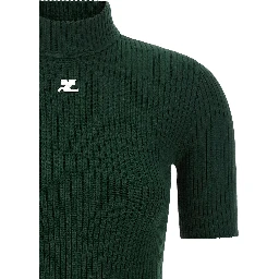 Bicolor Viscose Turtleneck
