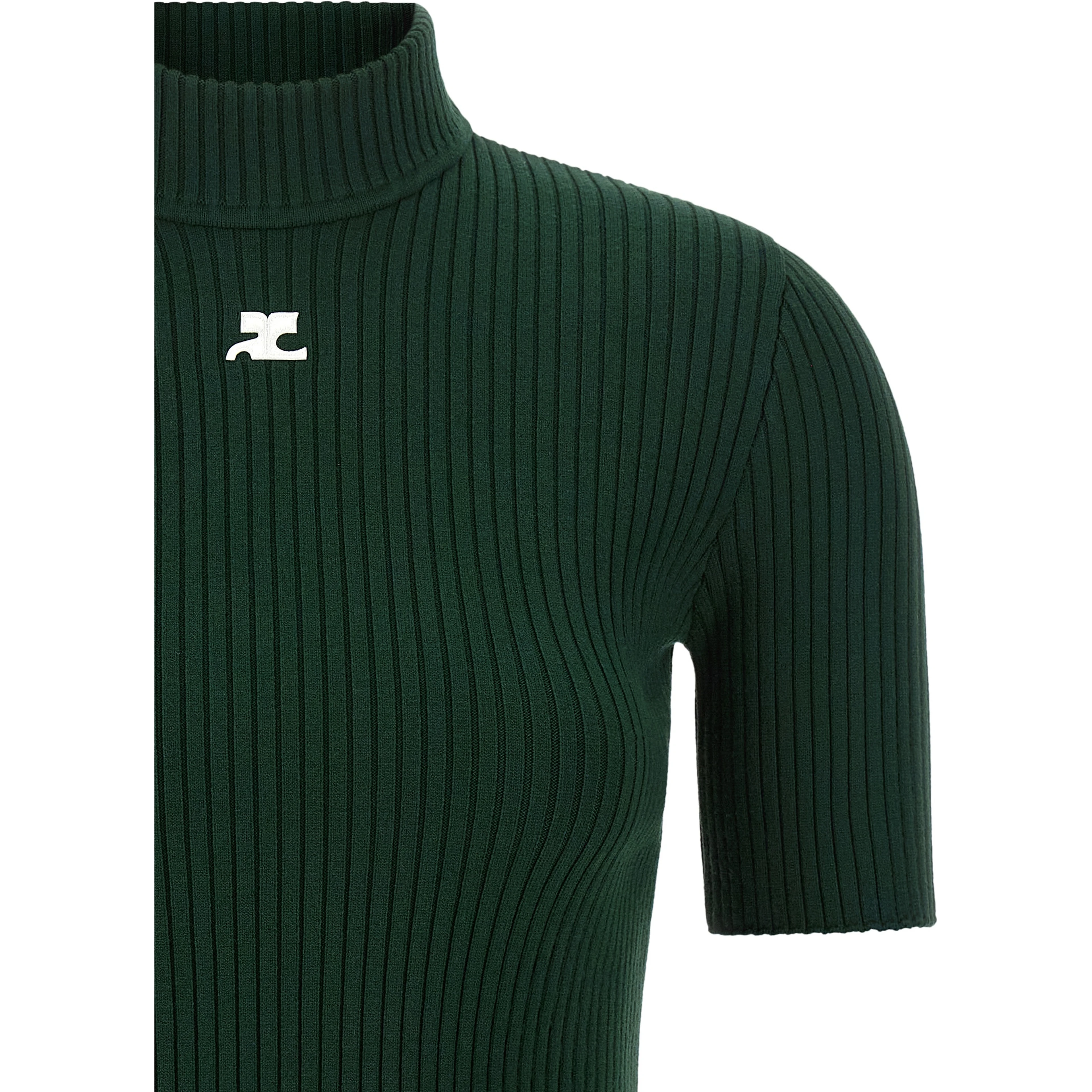 Bicolor Viscose Turtleneck