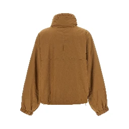Brown Polyamide Full-Length Jacket