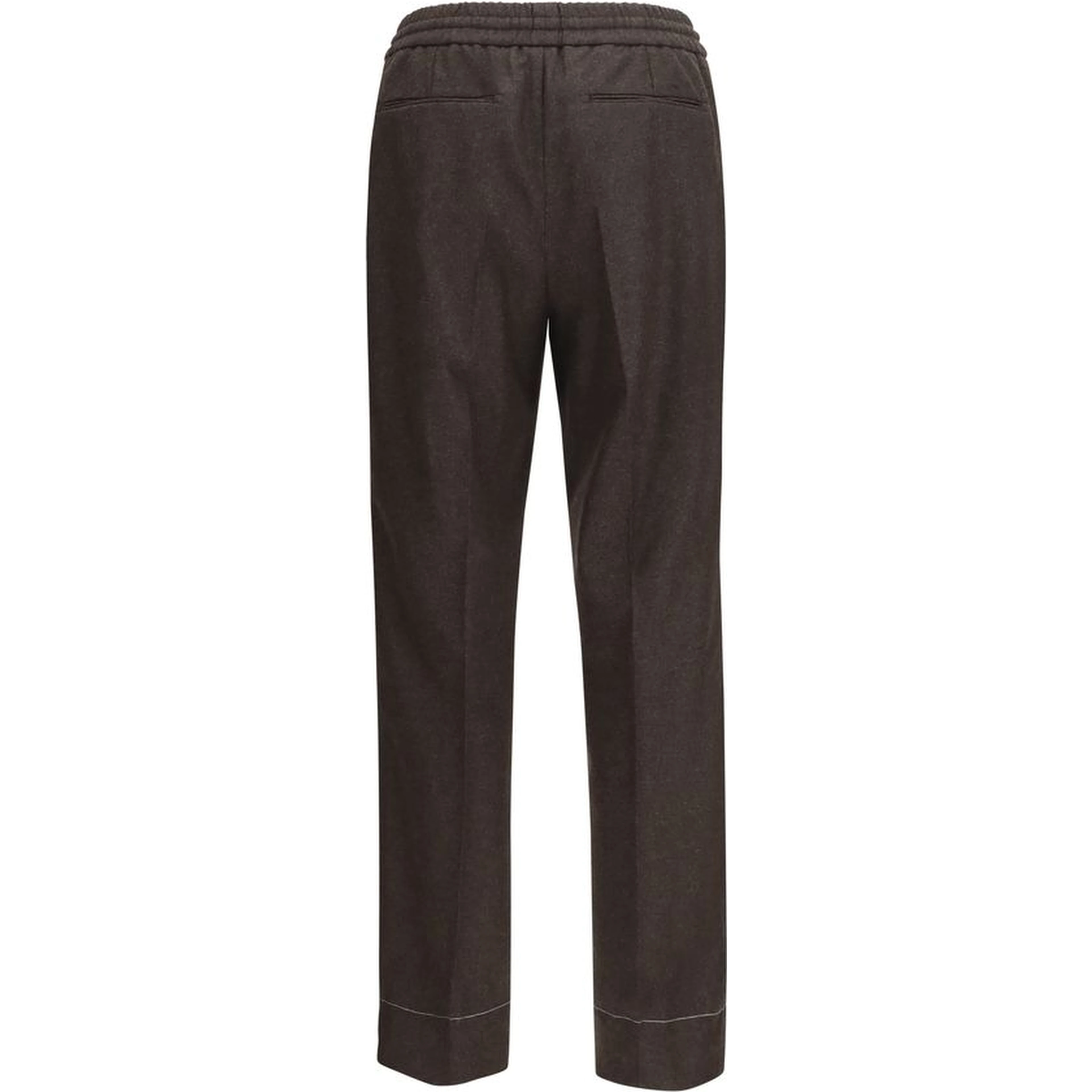 Brown Wool Oves Aries Casual Pants
