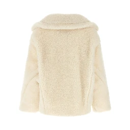 White Alpaca Leather Coat
