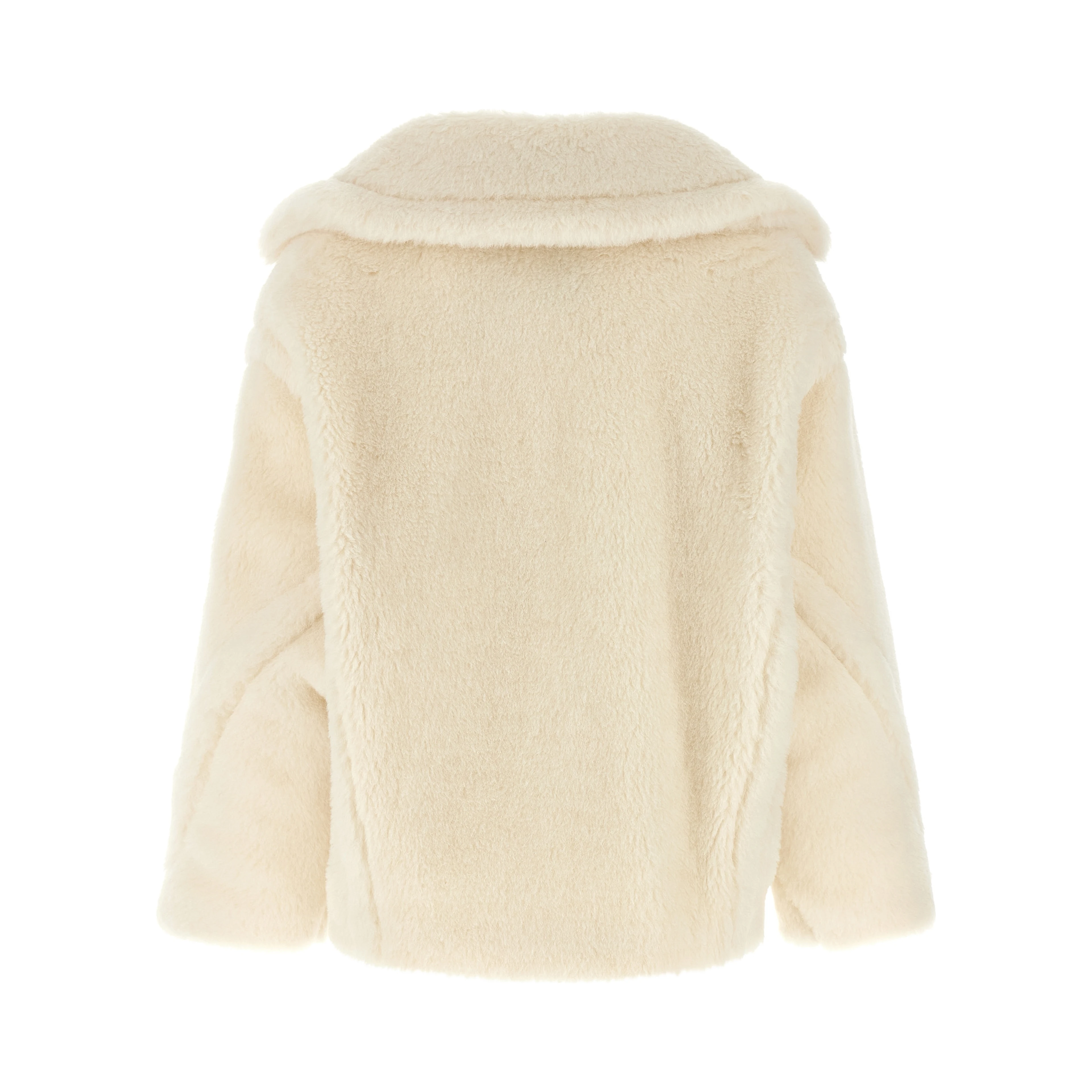 White Alpaca Leather Coat