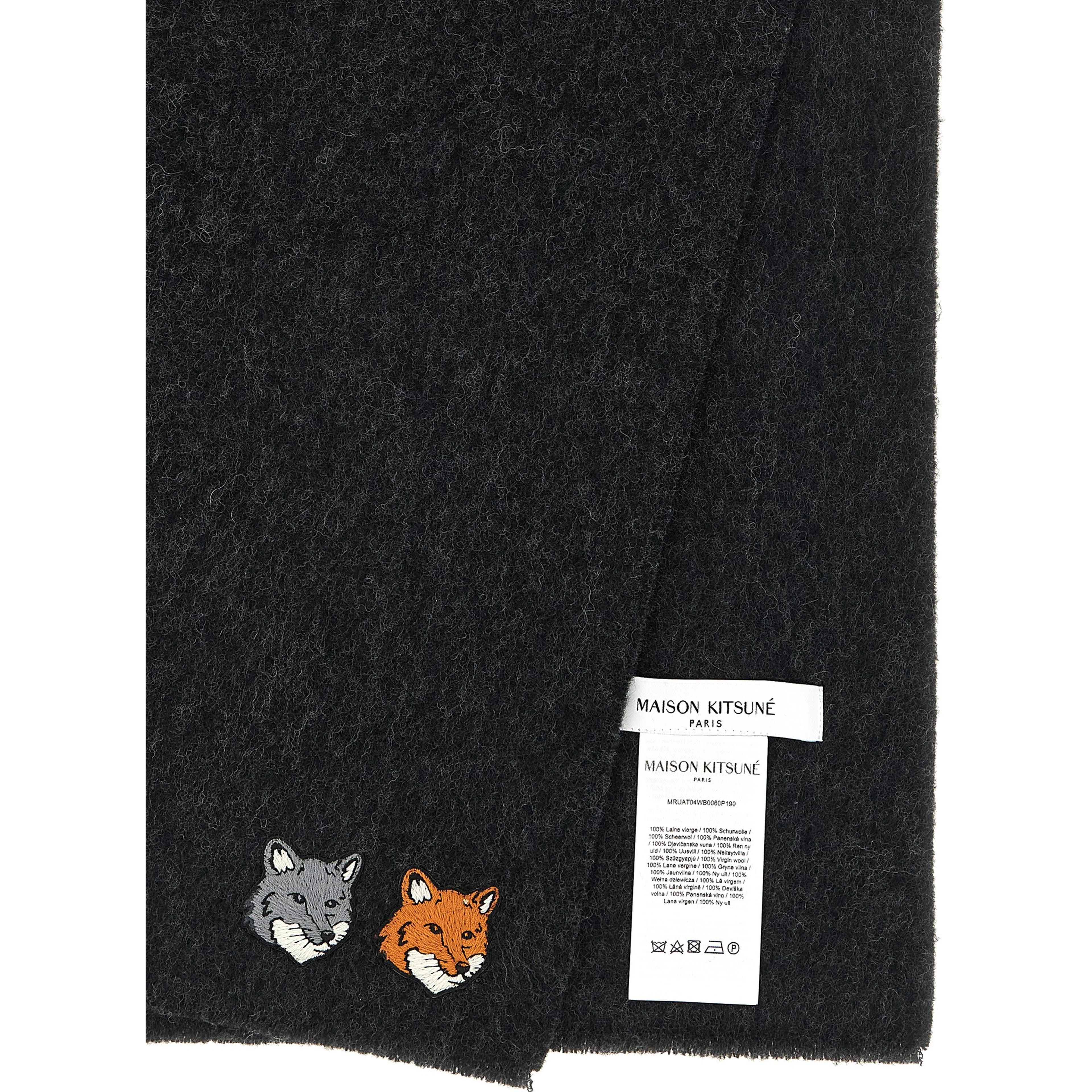 Gray Virgin Wool Scarf