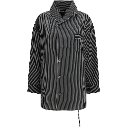 Black Viscose Pattern Shirt