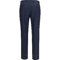 Blue Wool Oves Aries Casual Pants