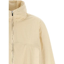 Beige Polyamide Full-Length Jacket