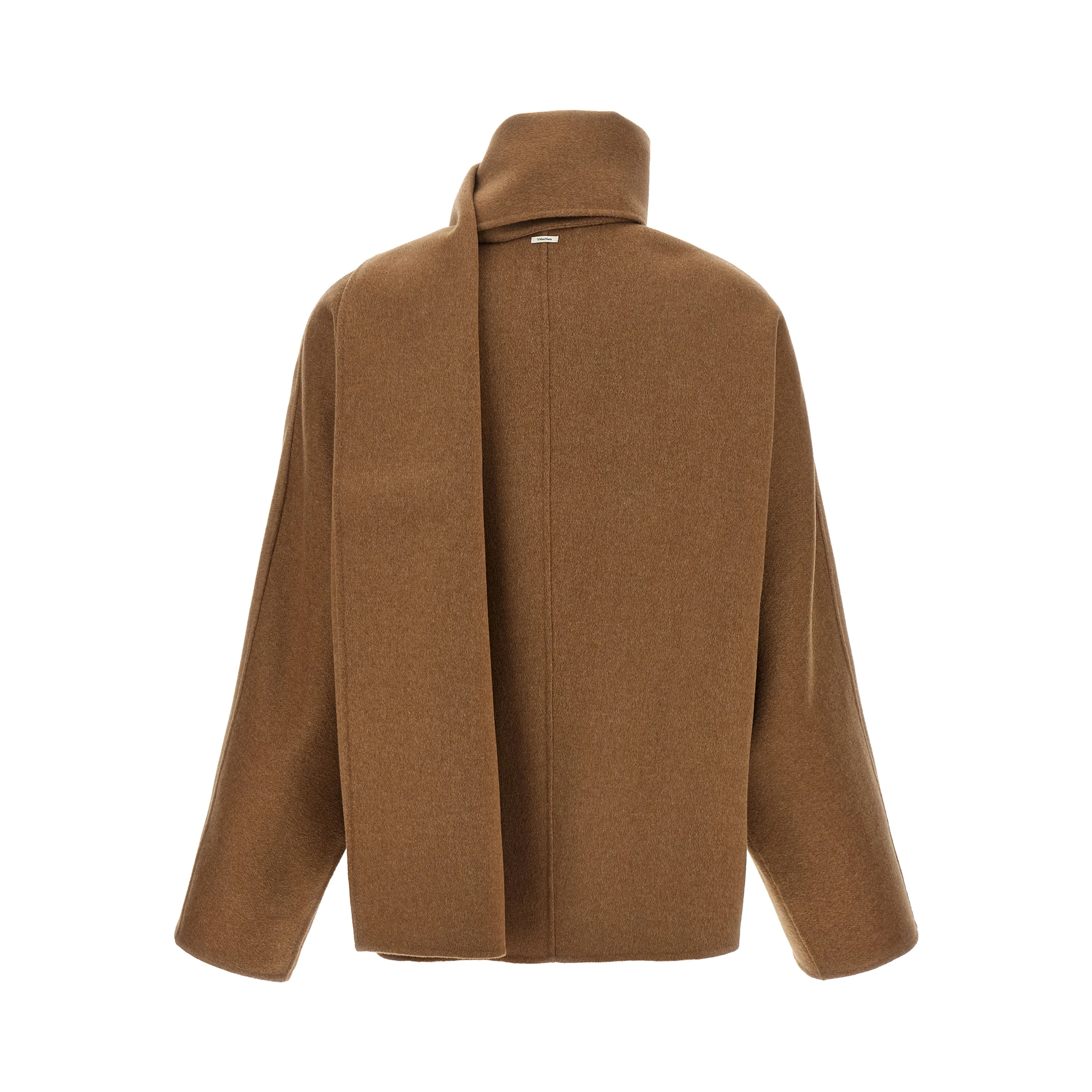 Brown Wool Full-Length Jacket